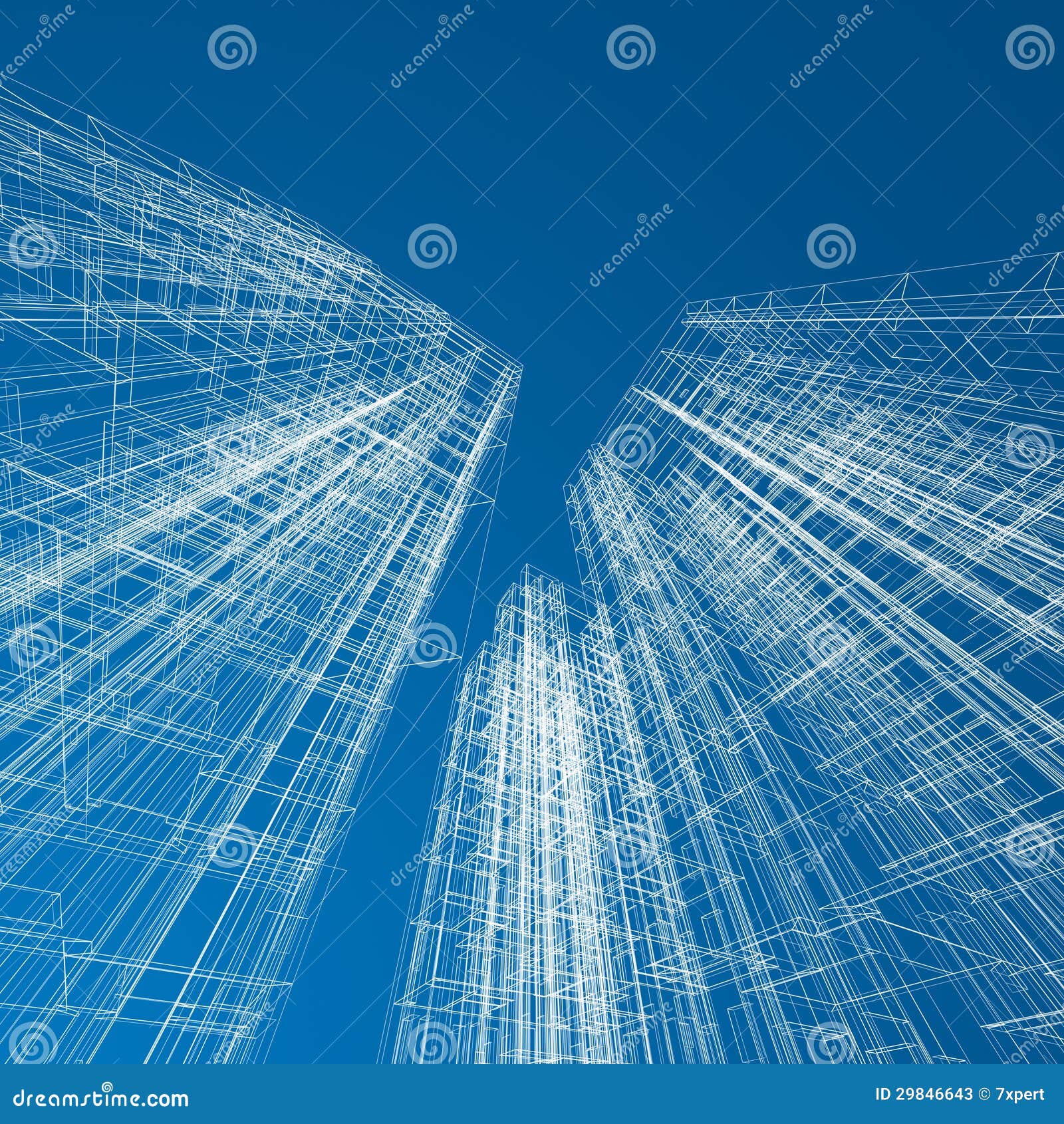 Skyscraper Architecture Blueprints