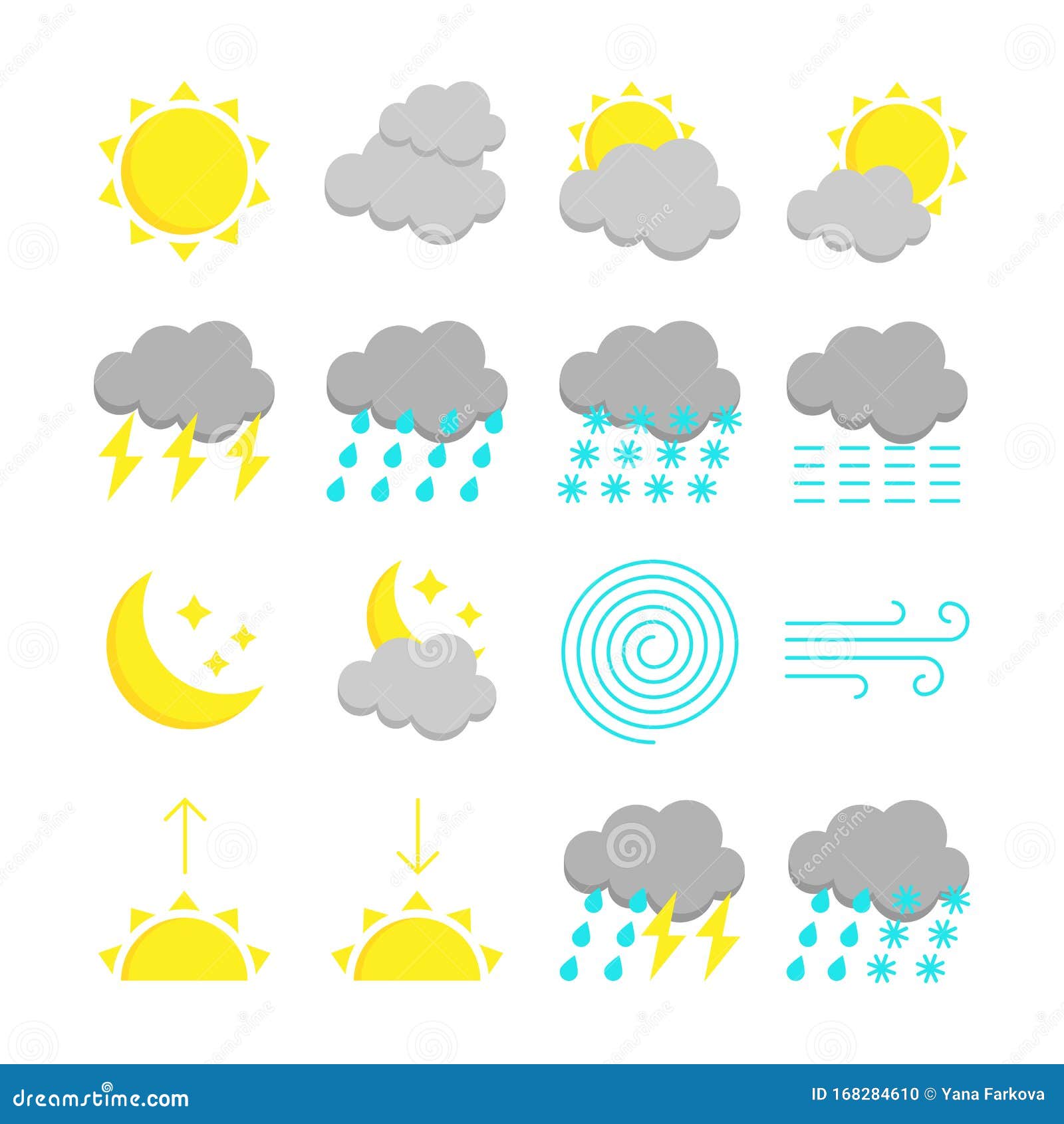 Conjunto De Iconos De Clima Vector Ilustraci N Del Vector Ilustraci N