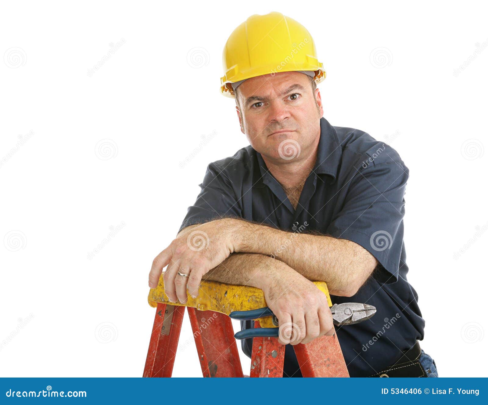 Construction Worker Disgruntled Royalty Free Stock Image