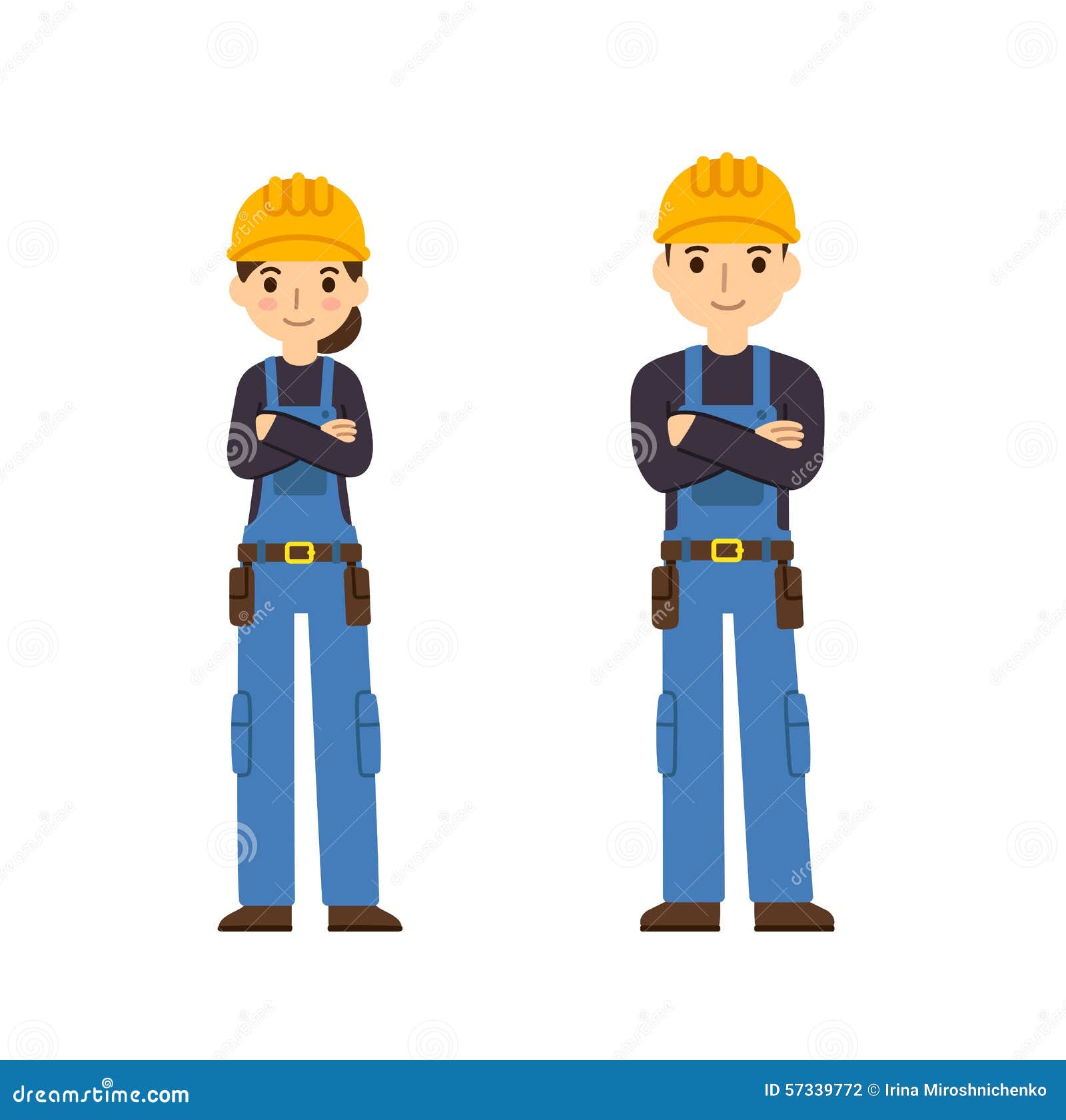 Construction Workers Stock Vector - Image: 57339772