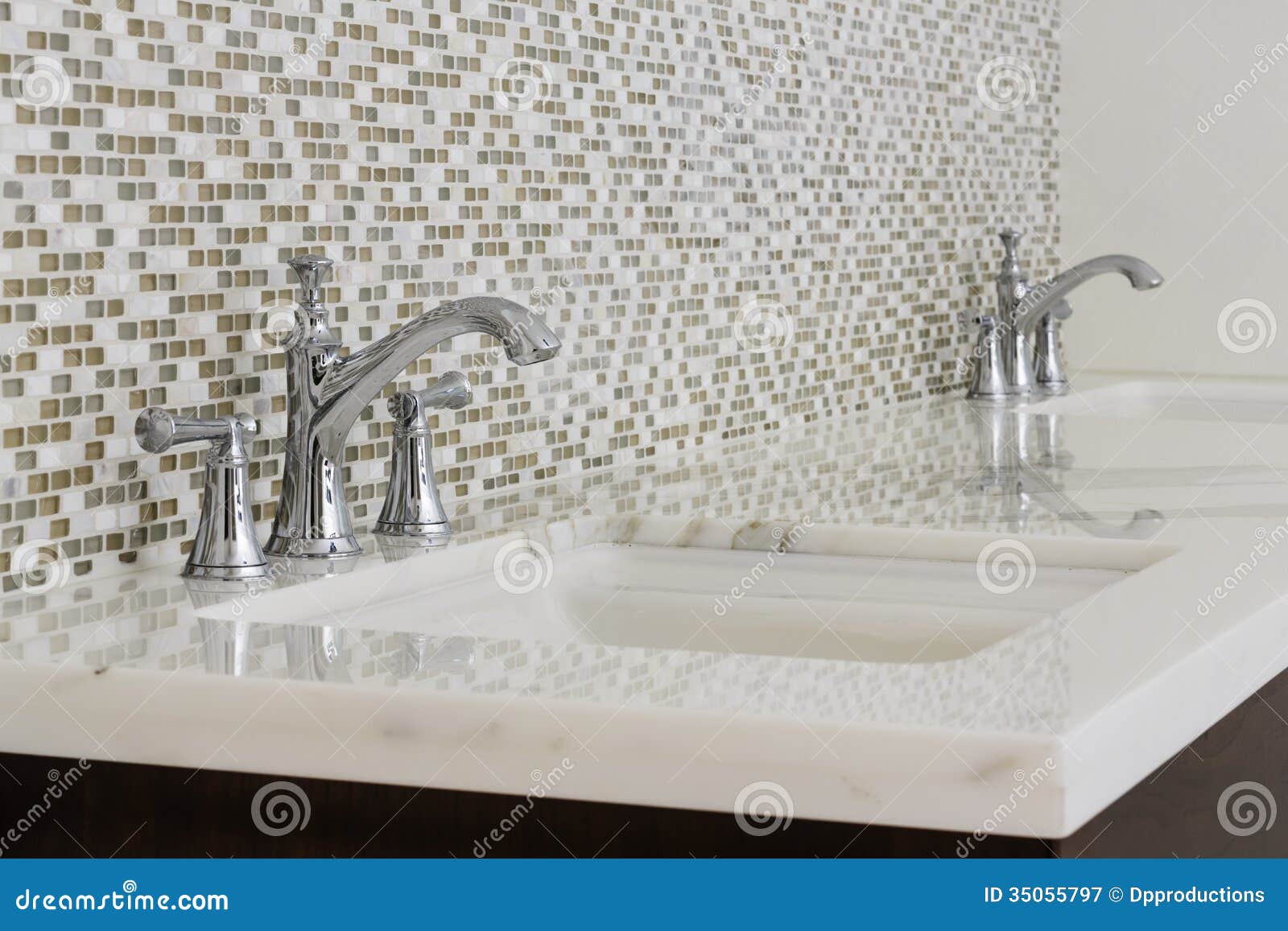 Contemporary Twin Bathroom Sinks And Fixtures Royalty Free Stock ...