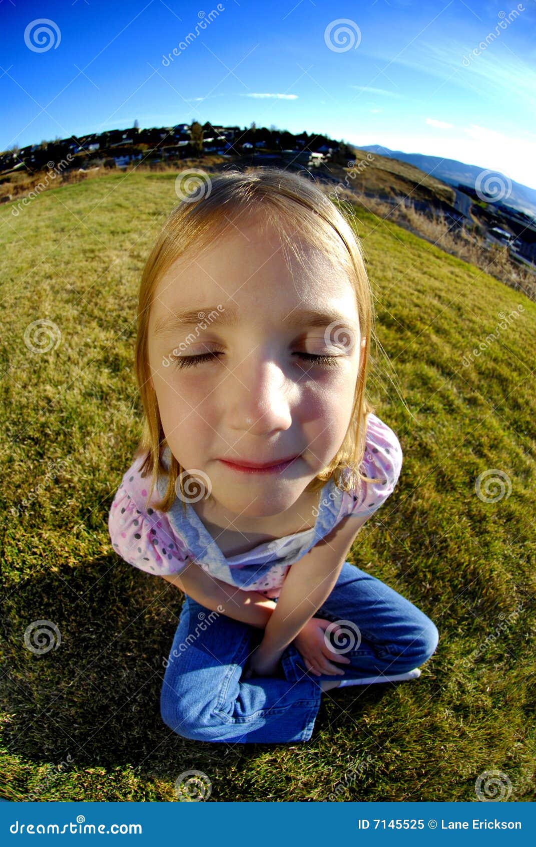 Content Happy Little Girl Royalty Free Stock Photos 