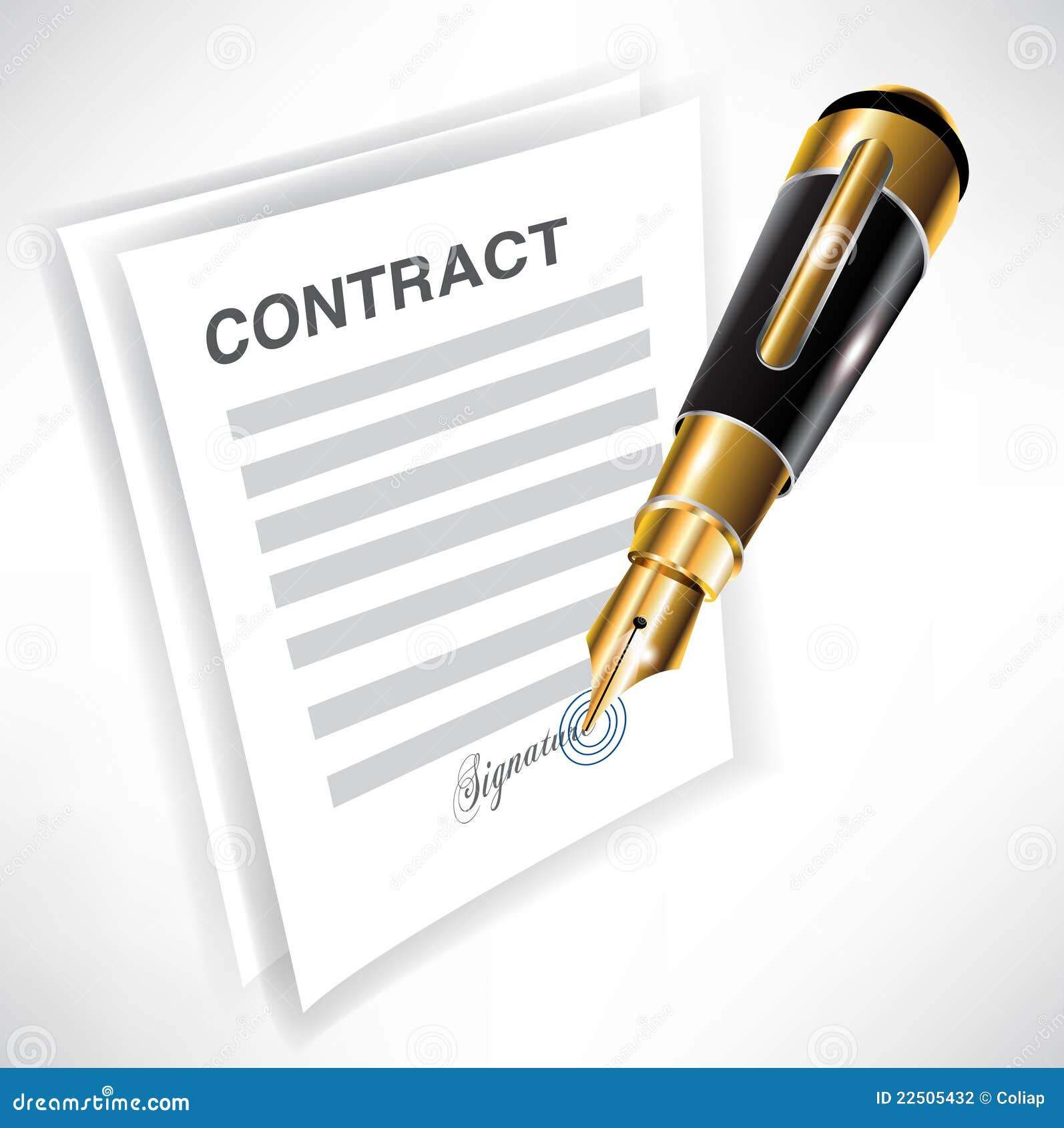 Contract And Signing Pen Stock Photography - Image: 22505432