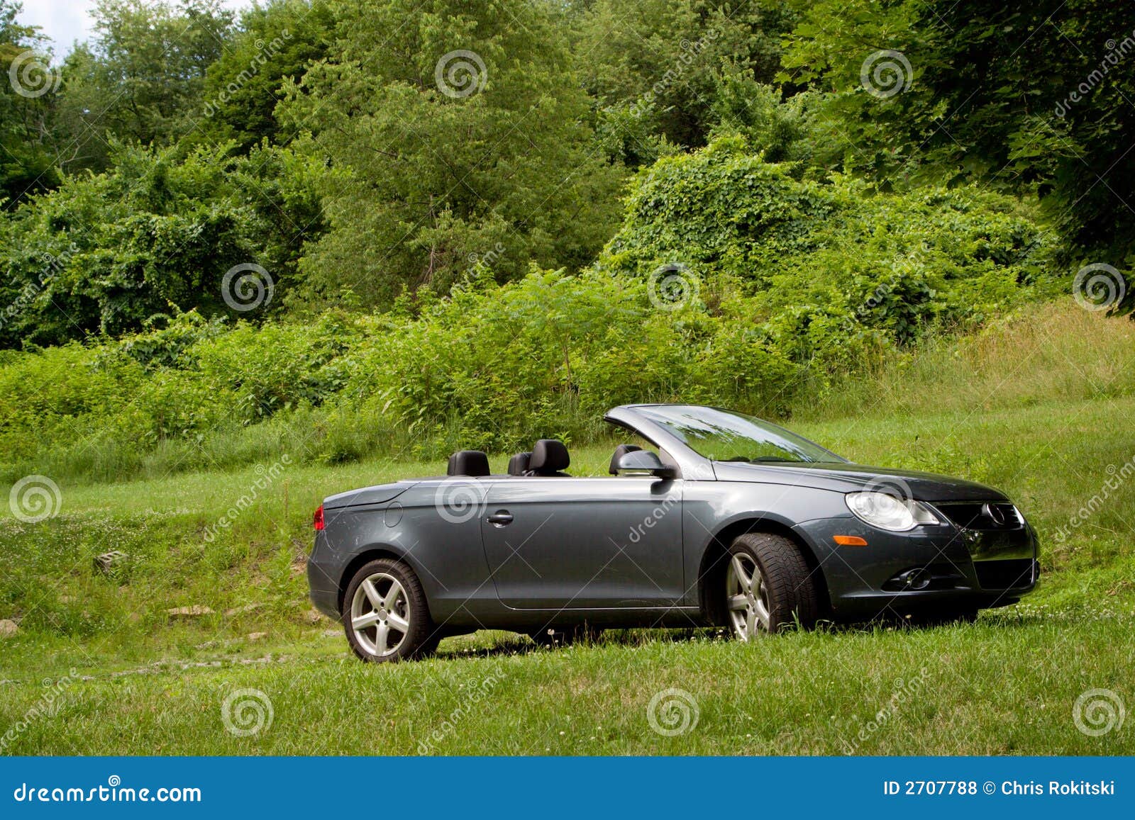 Convertible Parked In Field Royalty Free Stock Photos - Image: 2707788