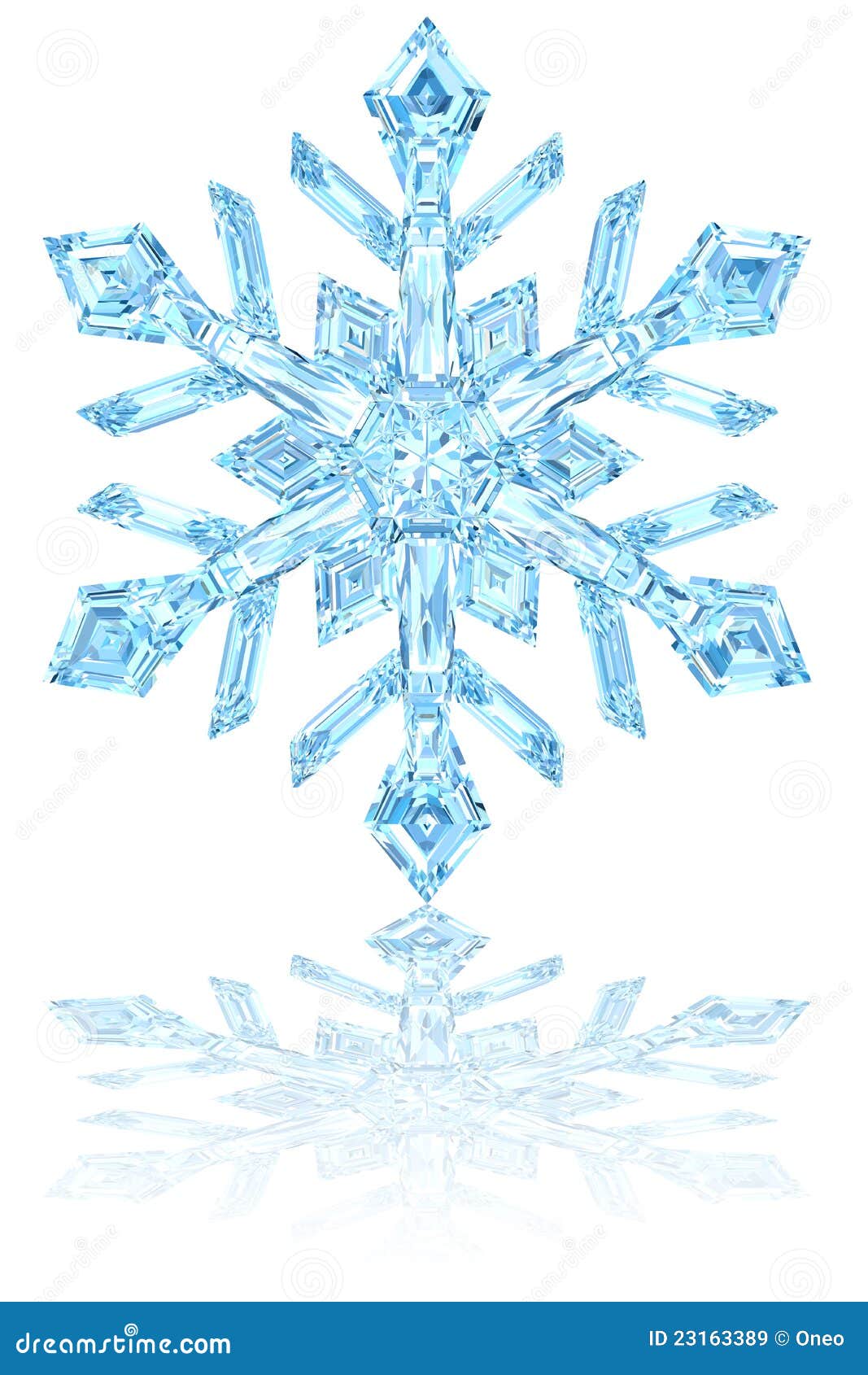 ... de regalÃ­as: Copo de nieve cristalino azul claro en blanco brillante