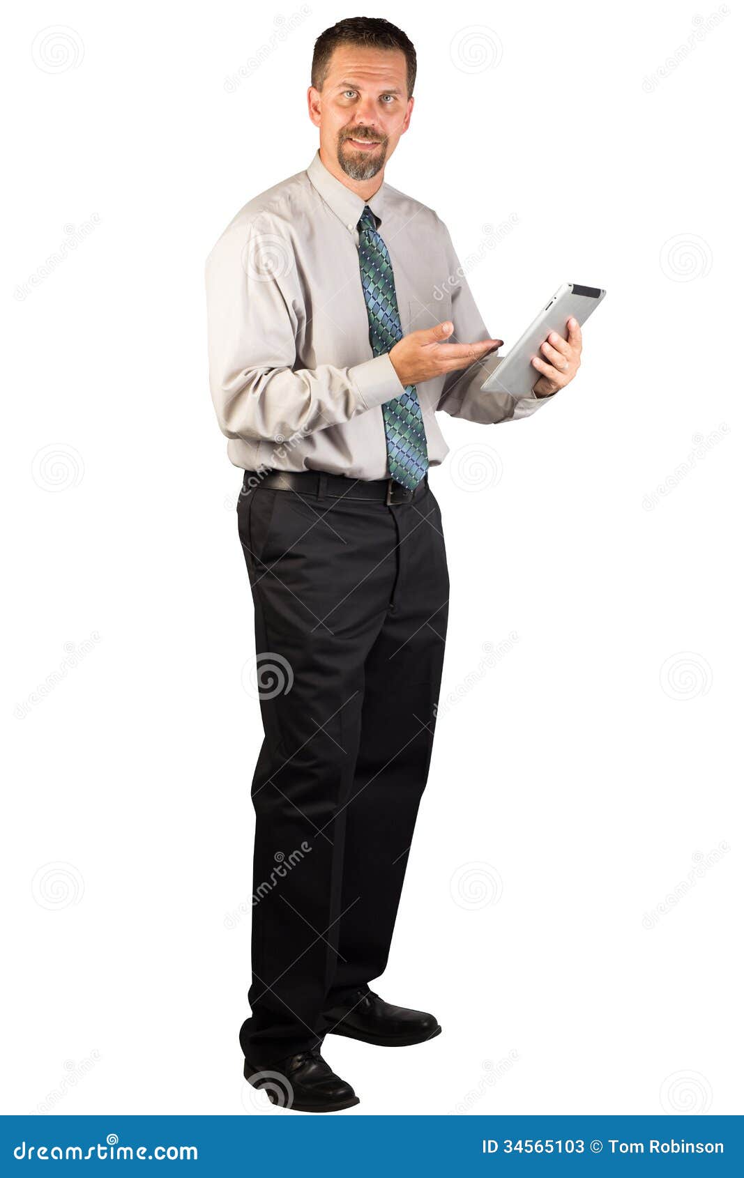 Corporate Man Standing And Using A Tablet Stock Photos - Image ...