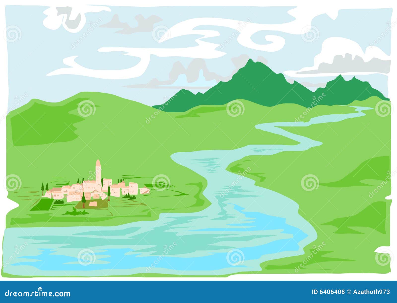 free clip art river scene - photo #2