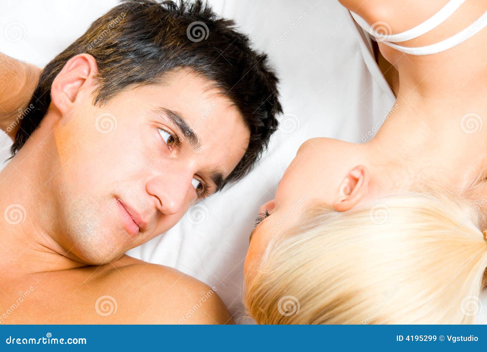 Couple In Bedroom Royalty Free Stock Images Image 4195299