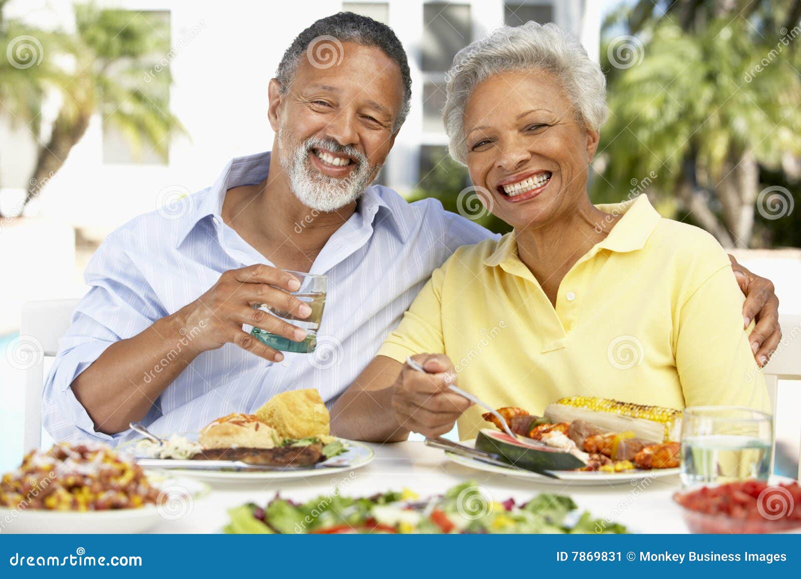 Couple Eating An Al Fresco Meal Stock Image Image: 7869831