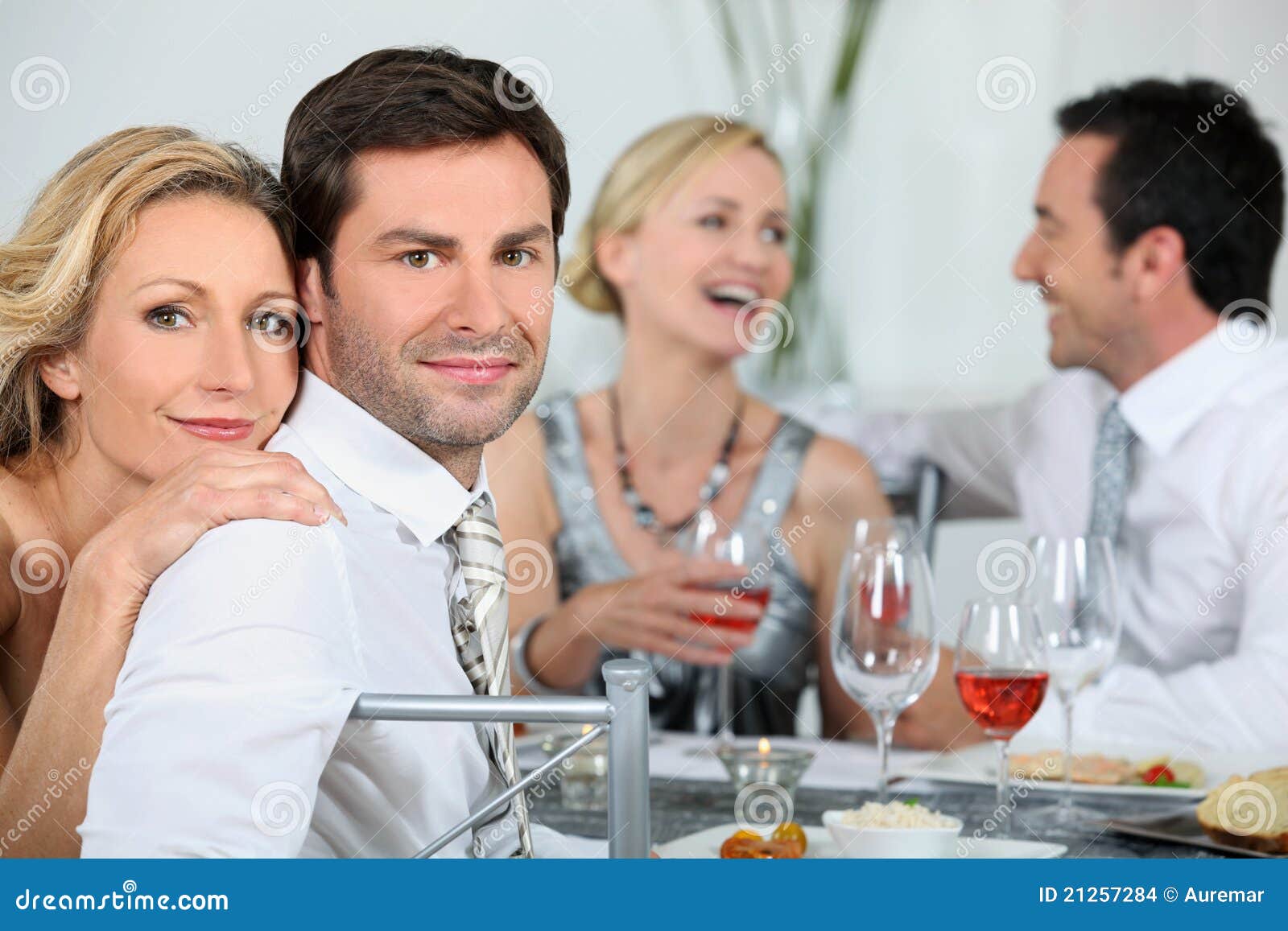 Couples At A Dinner Party Stock Images - Image: 21257284