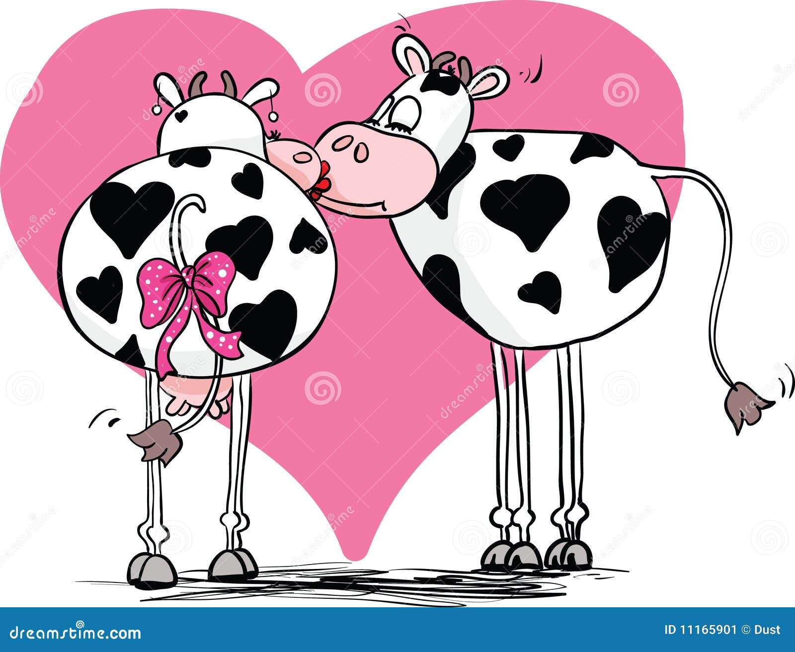 cow kisses clipart - photo #1