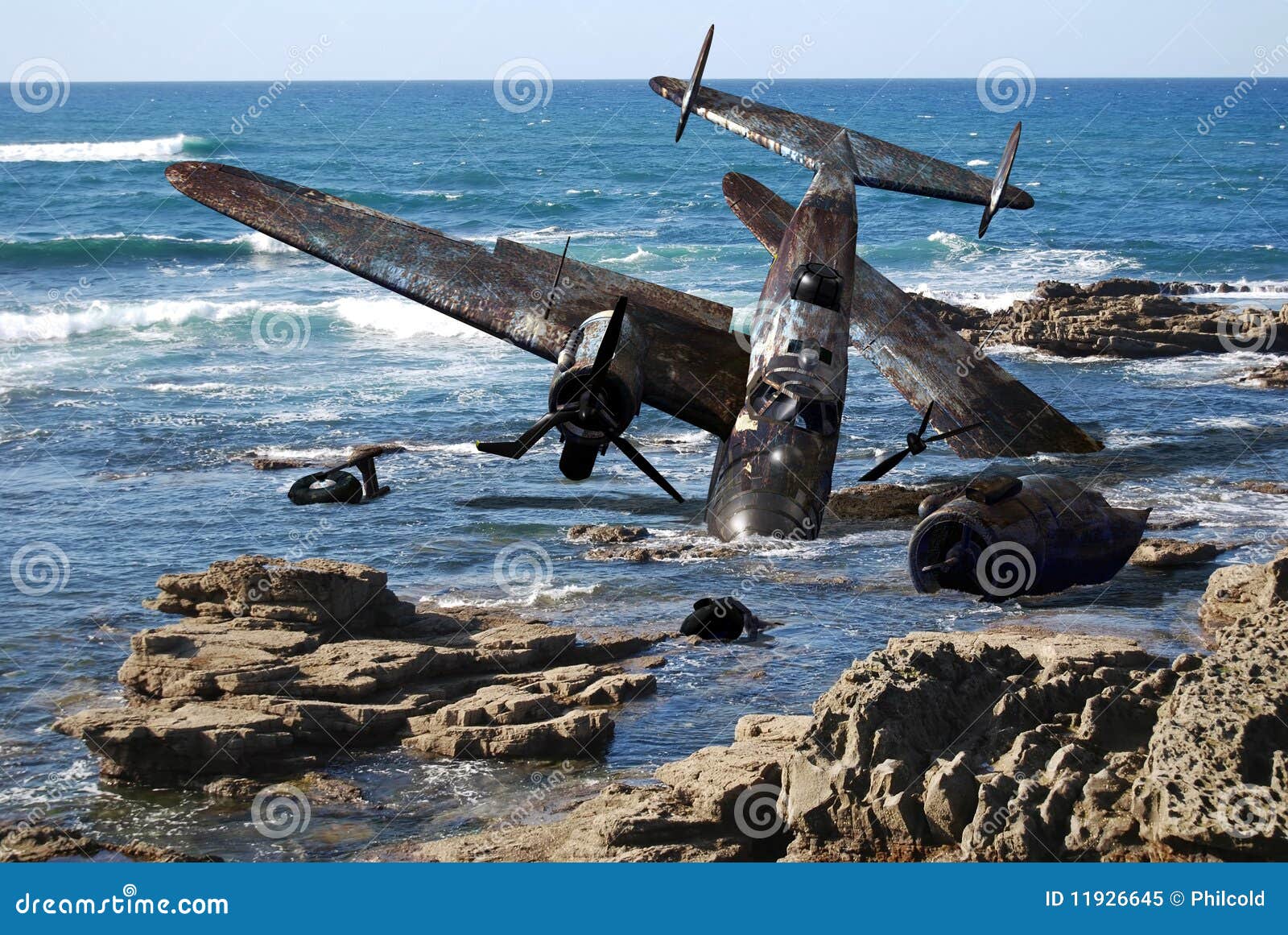 Ww2+Abandoned+Or+Crashed+Aircraft Crashed Plane Royalty Free Stock Photo - Image: 11926645