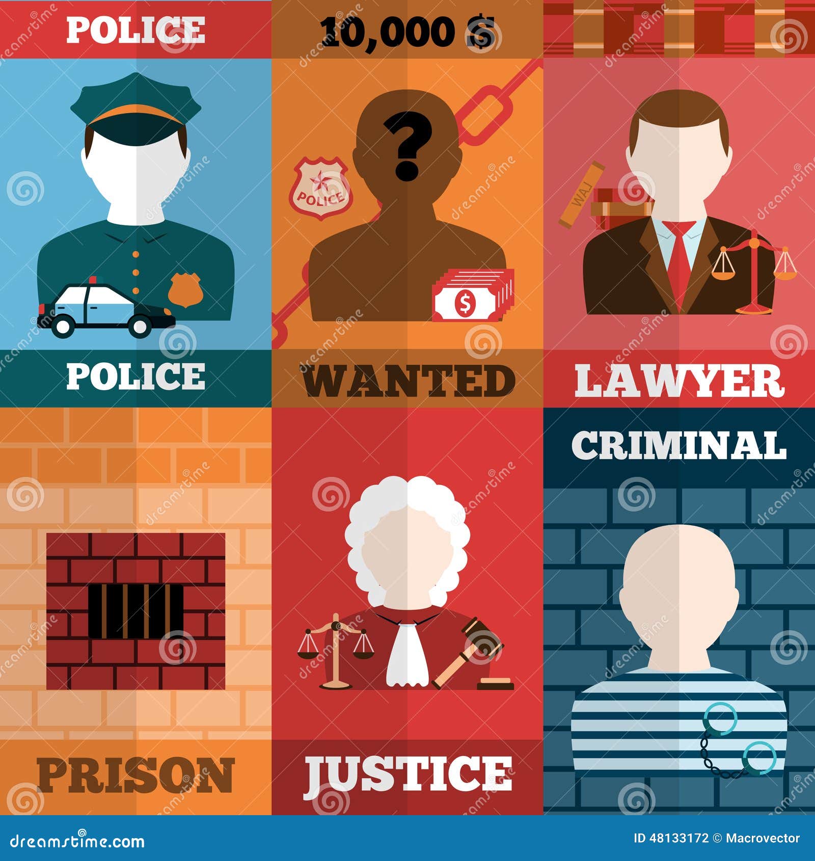 Crime And Punishment Poster Set Stock Vector - Image: 48133172 Crime And Punishment Poster Set Stock Vector - Image: 48133172
