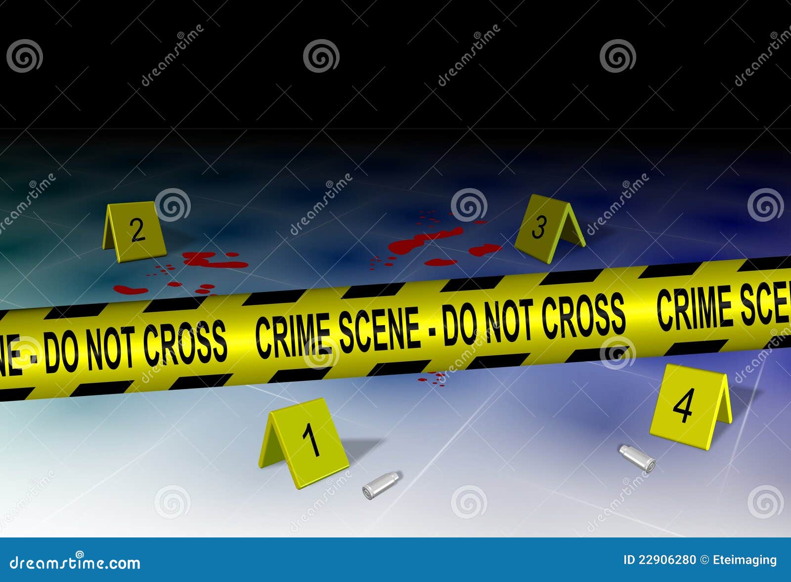 ... tape spelling crime scene do not cross with some evidence on a floor