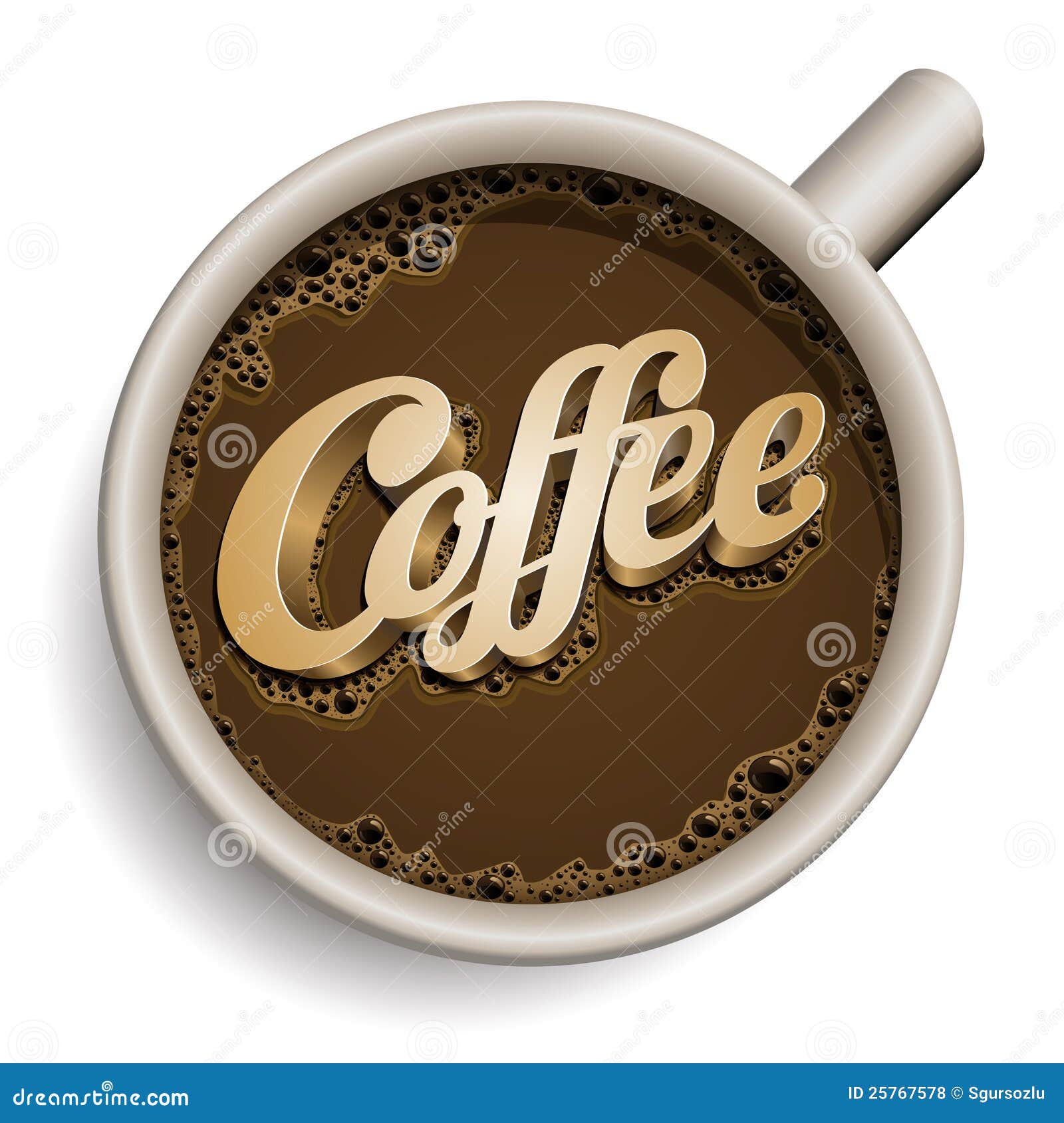 Cup Of Coffee With Coffee Text. Royalty Free Stock Photos Image 25767578