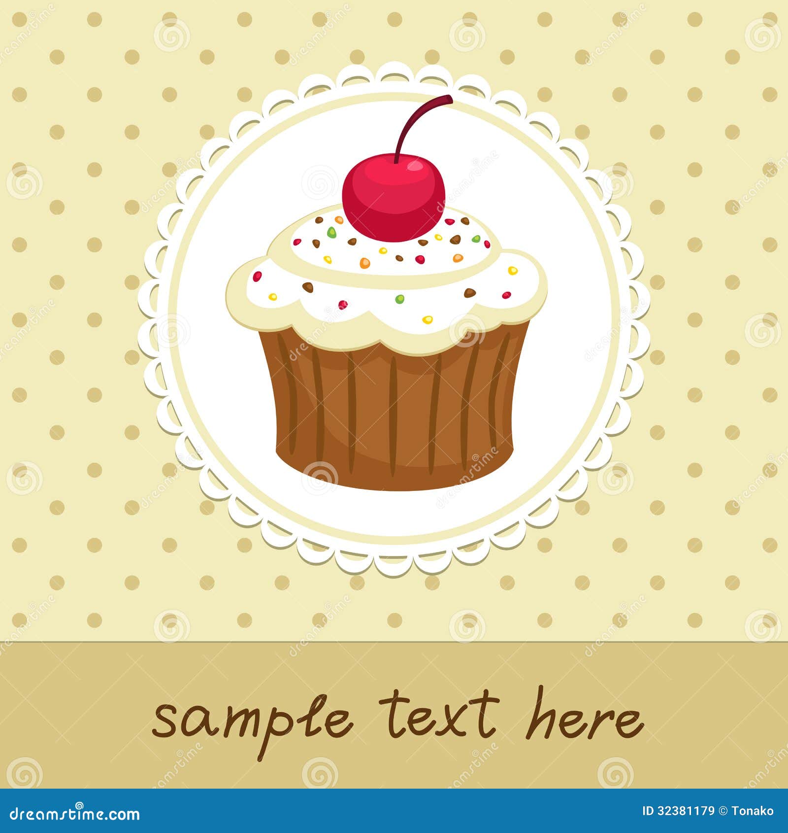 Invitation Vector Vintage  background cupcake. cupcake template. paper vintage   with
