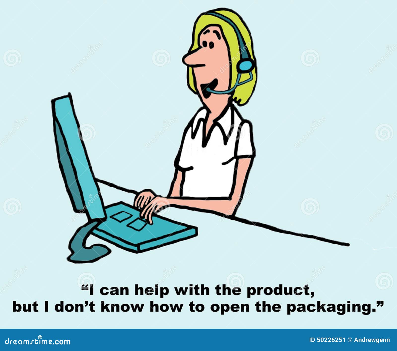 Customer Service Rep Stock Illustration