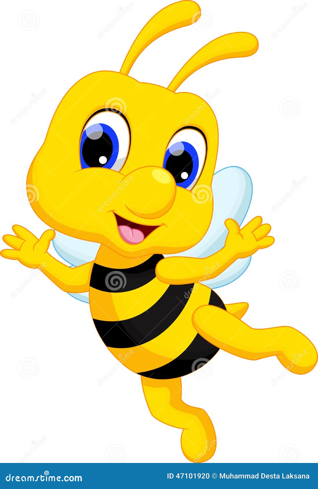 Cute Bee Cartoon Stock Illustration - Image: 47101920