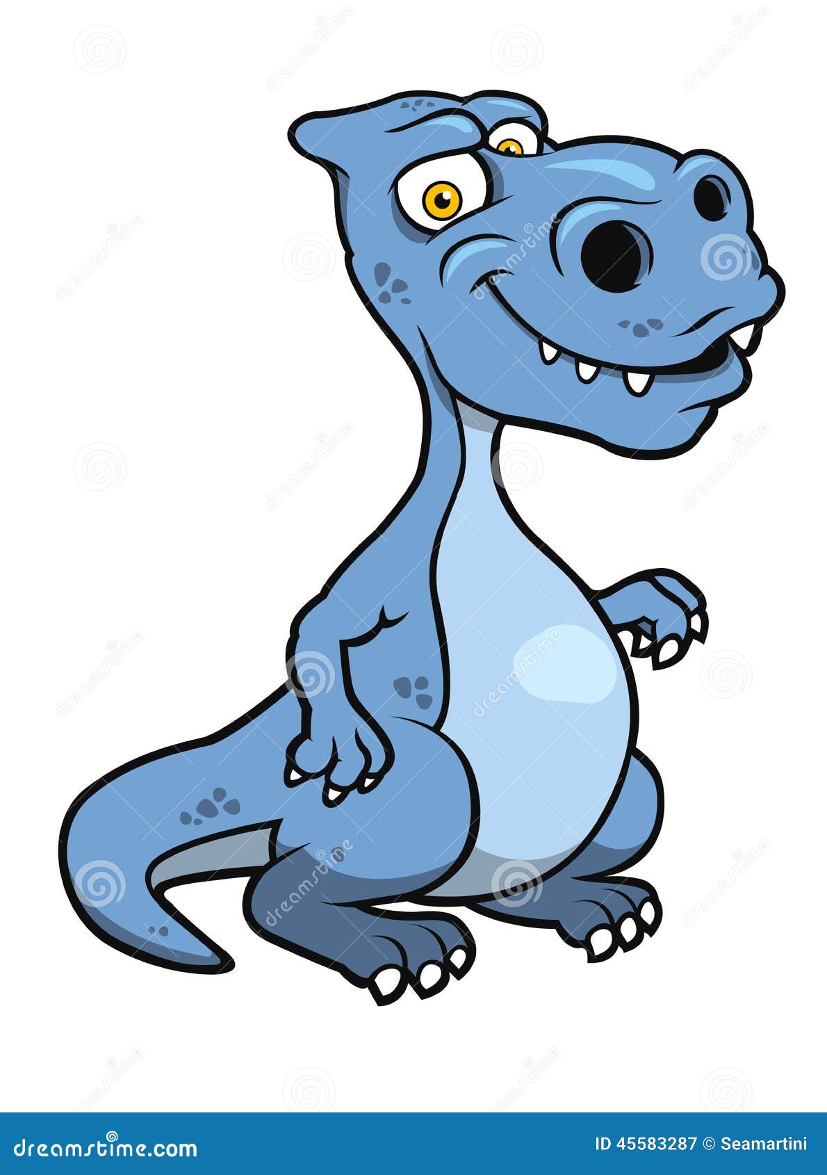 cute blue dinosaur