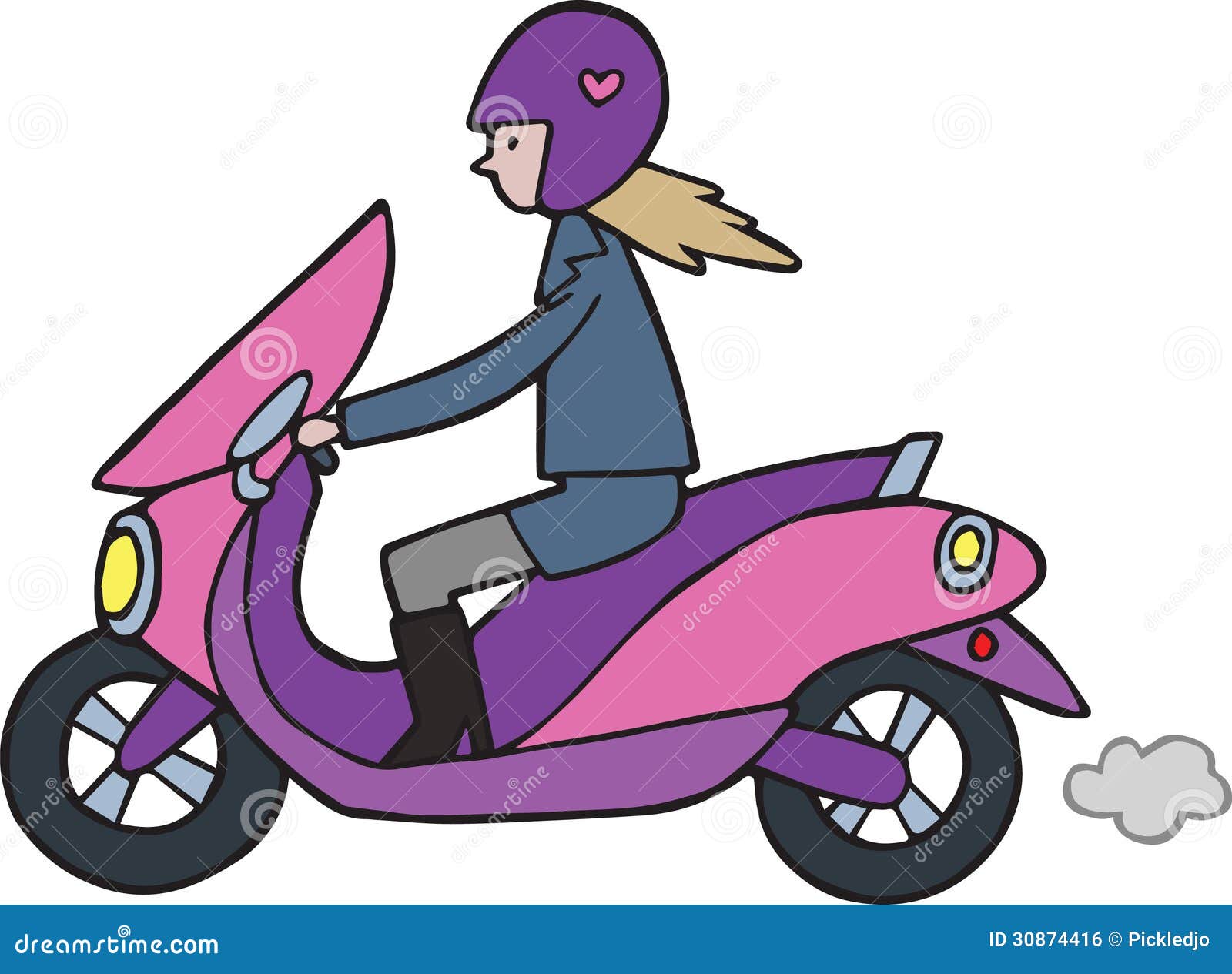 cute-cartoon-girl-lambretta-moped-motorb