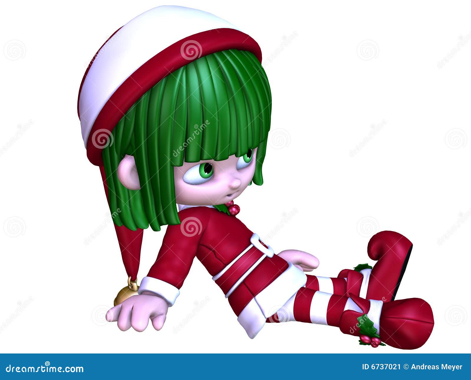Cute Christmas Elf Stock Image - Image: 6737021