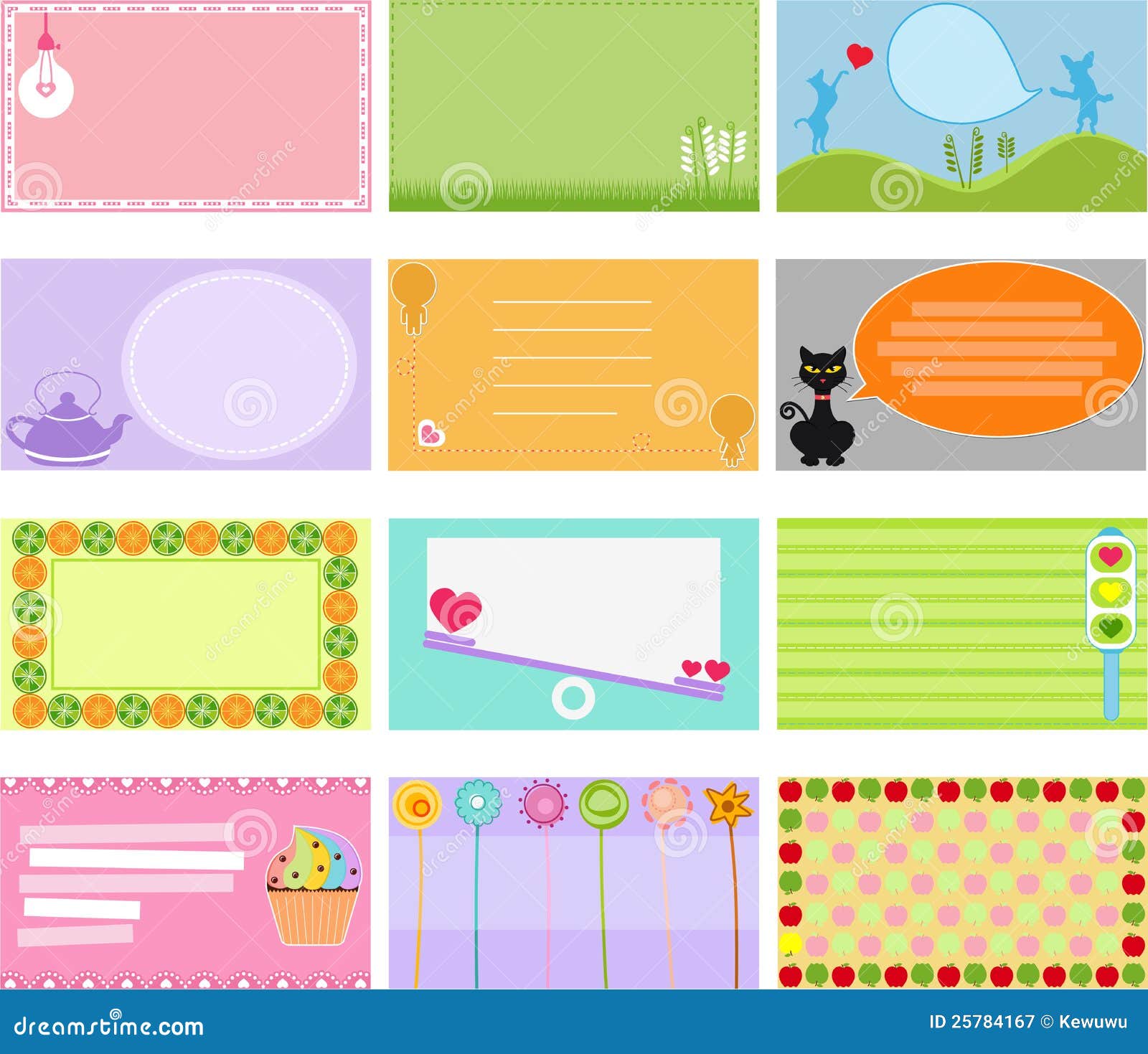 A Cute Collection Of Vector Label Card Royalty Free Stock Photography