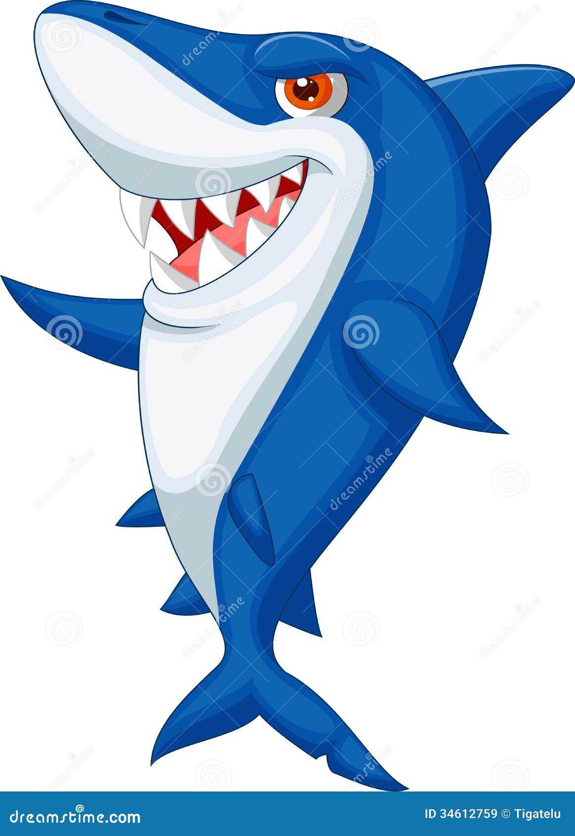 Cute Shark Cartoon Royalty Free Stock Images - Image: 34612759