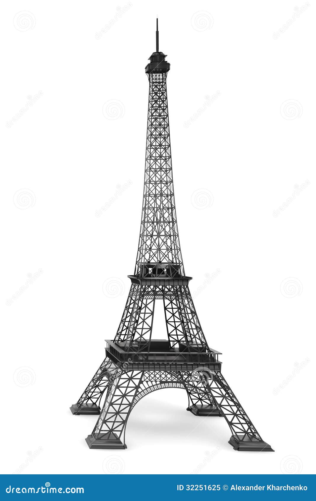 3d Eiffel Tower Royalty Free Stock Photo - Image: 32251625