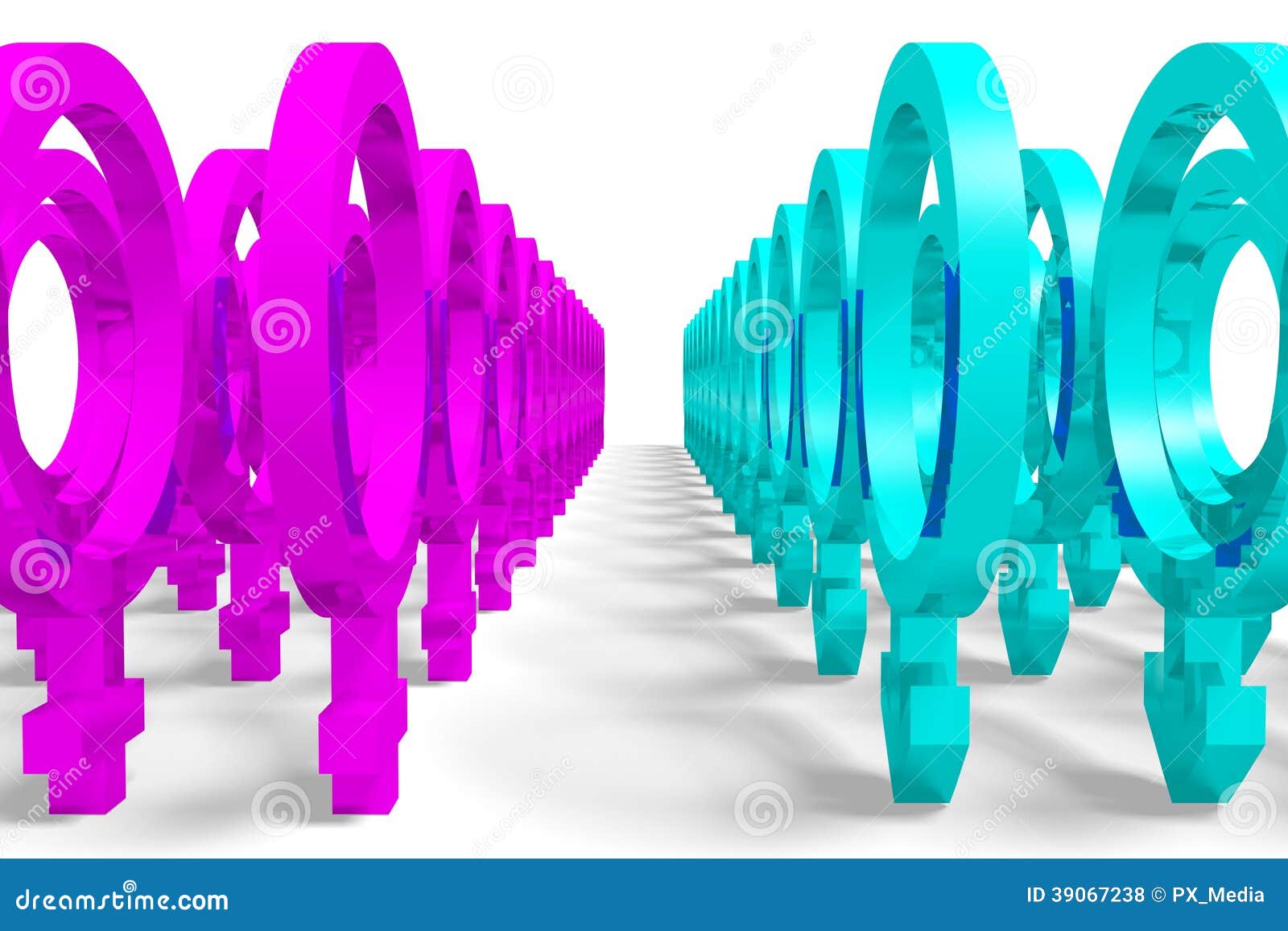 3d Gender Concept Stock Illustration Image 39067238