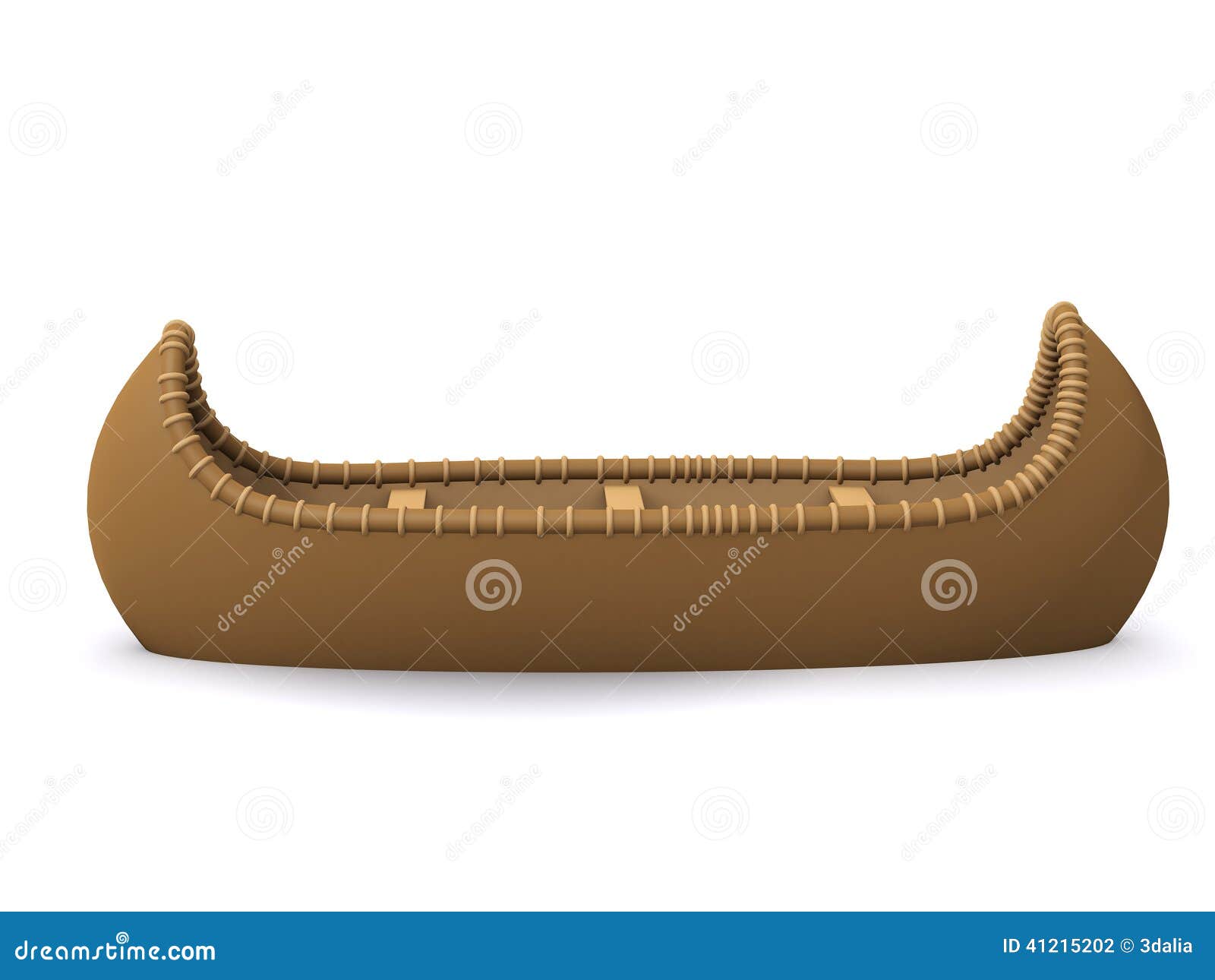 3d Native American Indian Canoe Stock Illustration - Image: 41215202