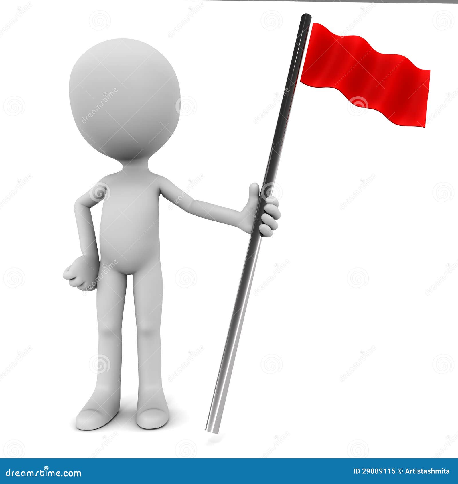 Red Flag Bearer Royalty Free Stock Photo - Image: 29889115