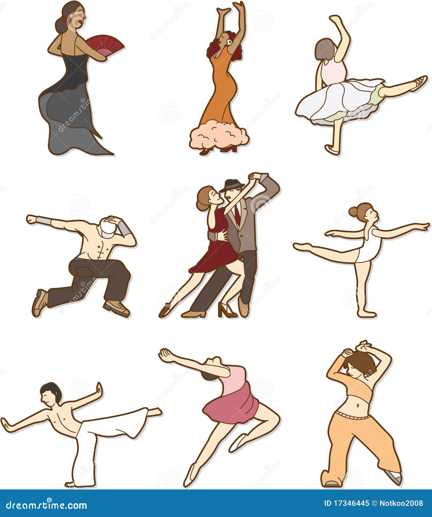 Dancing Doodle Royalty Free Stock Photo Image 17346445
