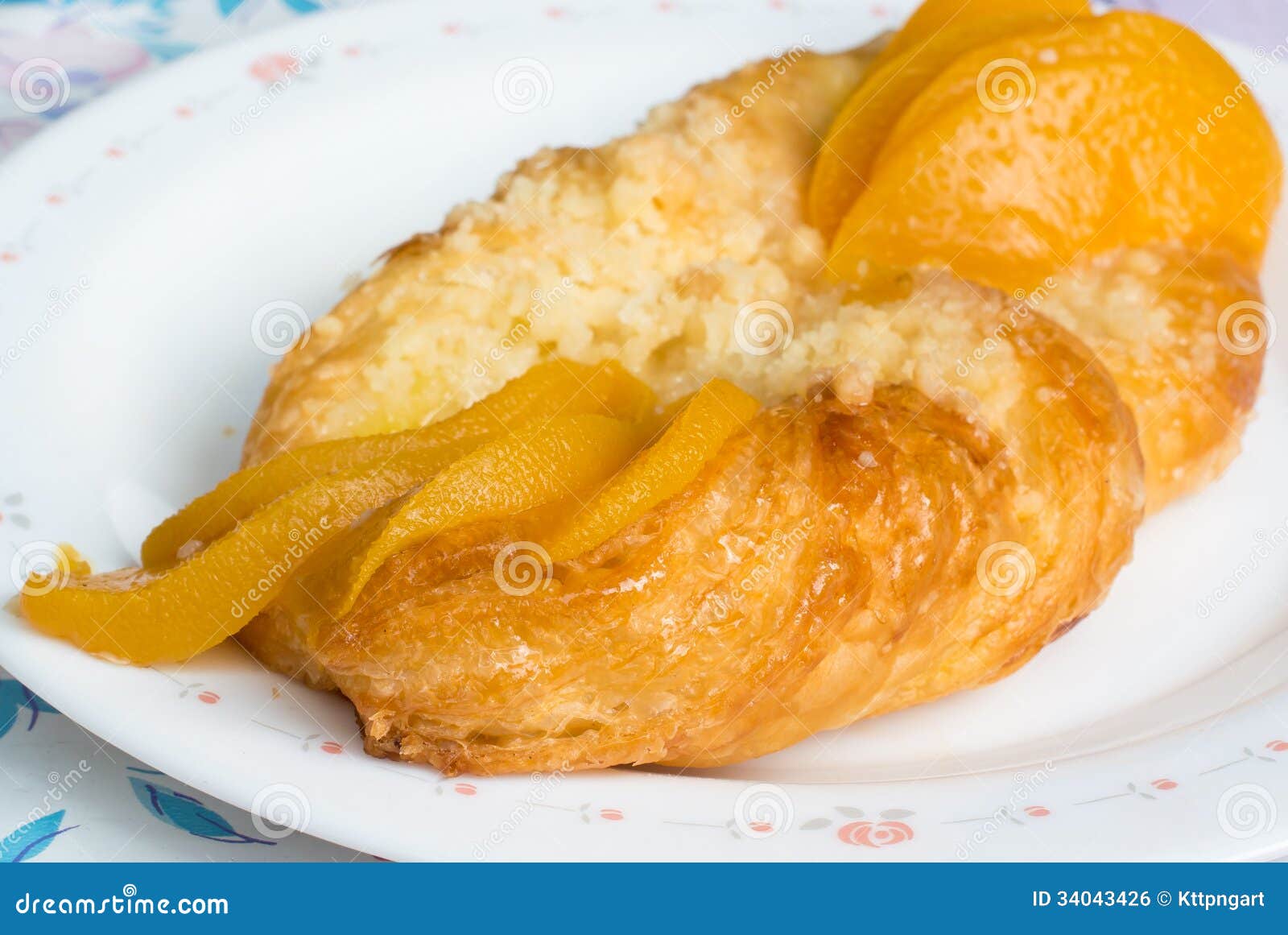  - danish-peach-pie-pastry-plate-sliced-peaches-34043426