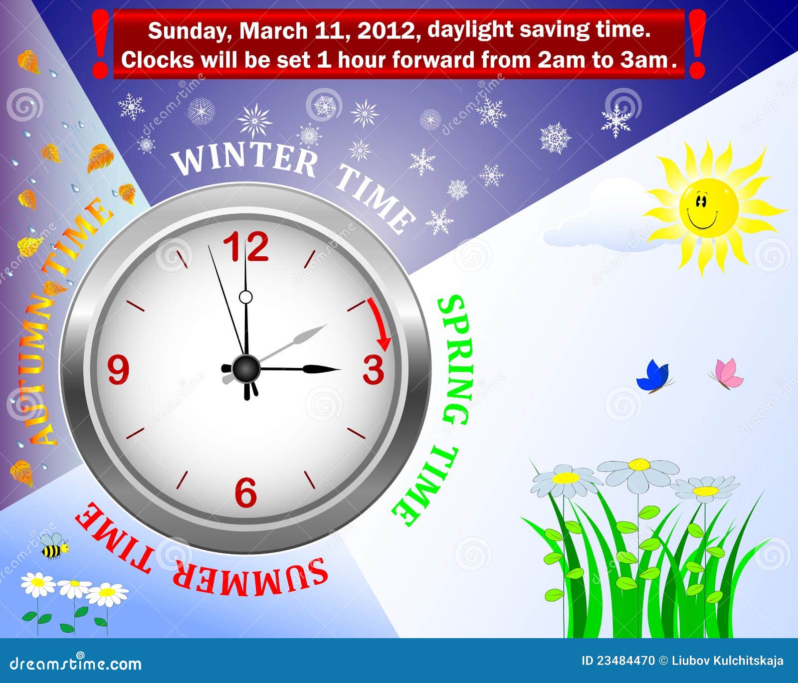 Daylight Saving Time Begins. Stock Photo Image 23484470
