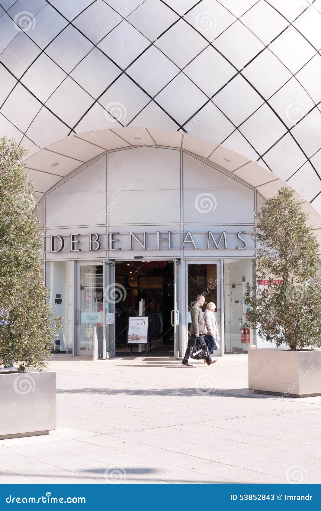 ... doors of the Debenhams department store in the Arc shopping complex