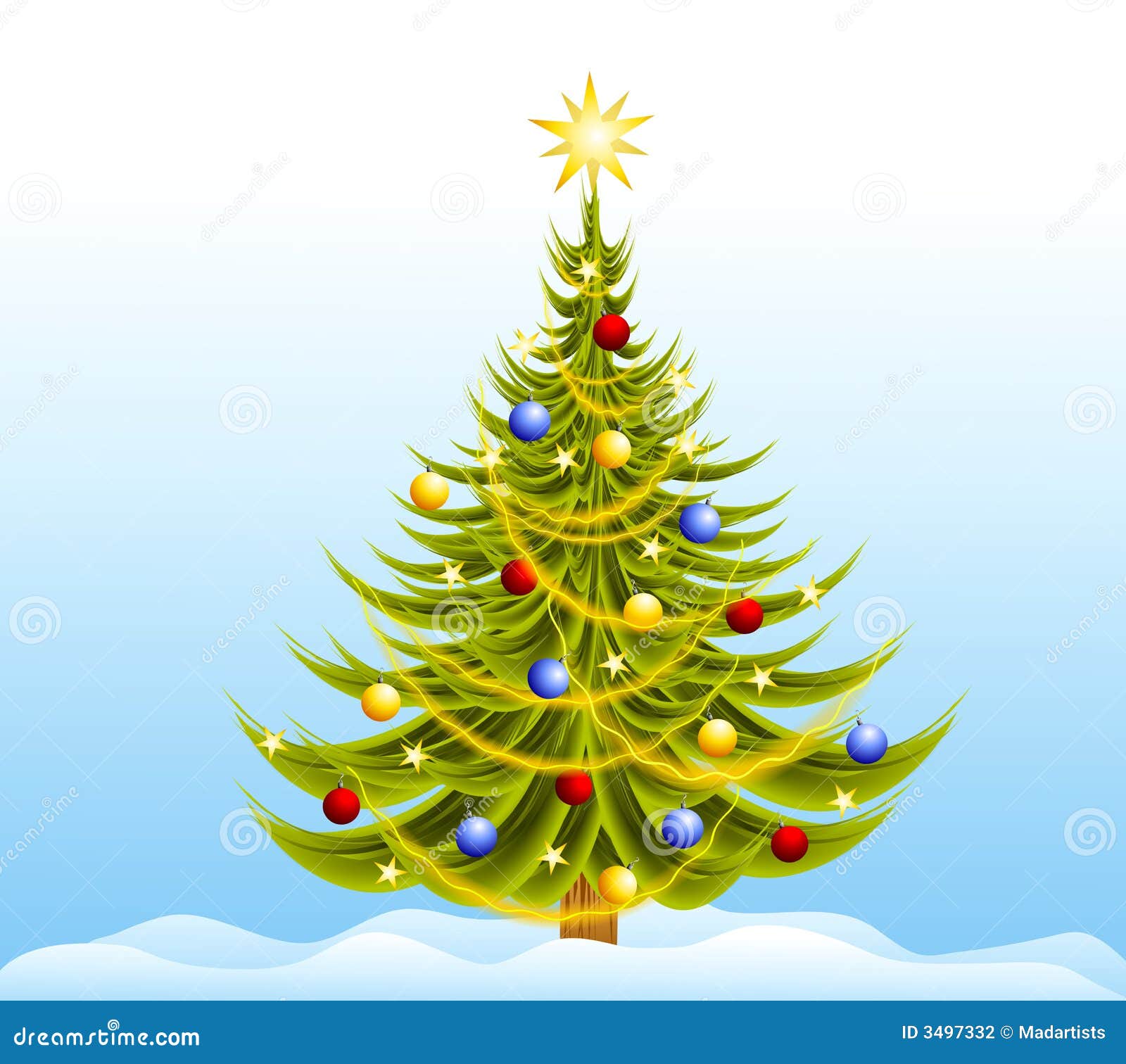 Snowy Christmas Tree Clipart