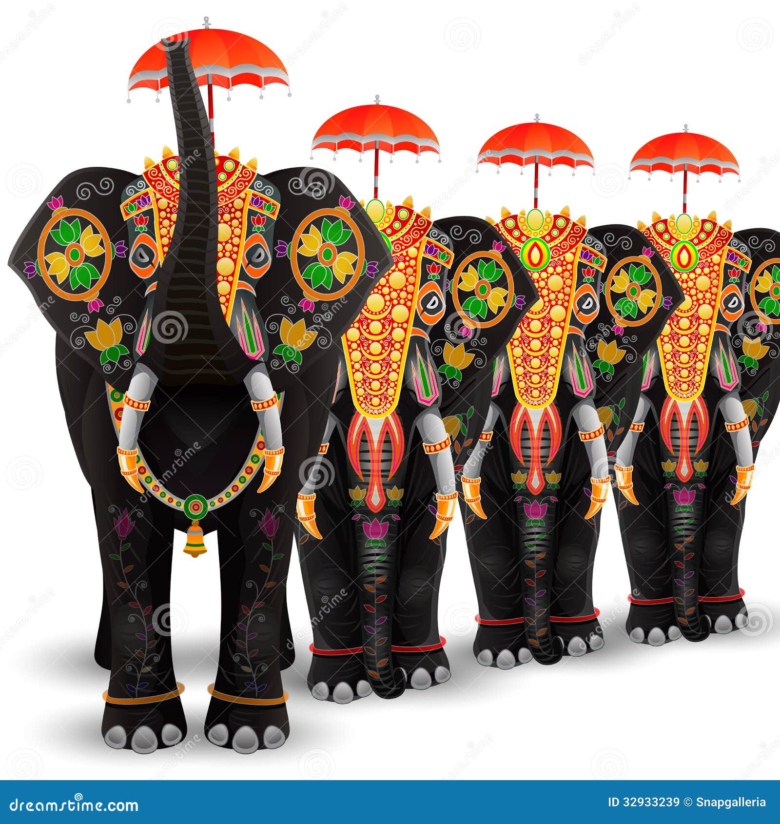 Decorated Elephant Of South India Royalty Free Stock ...