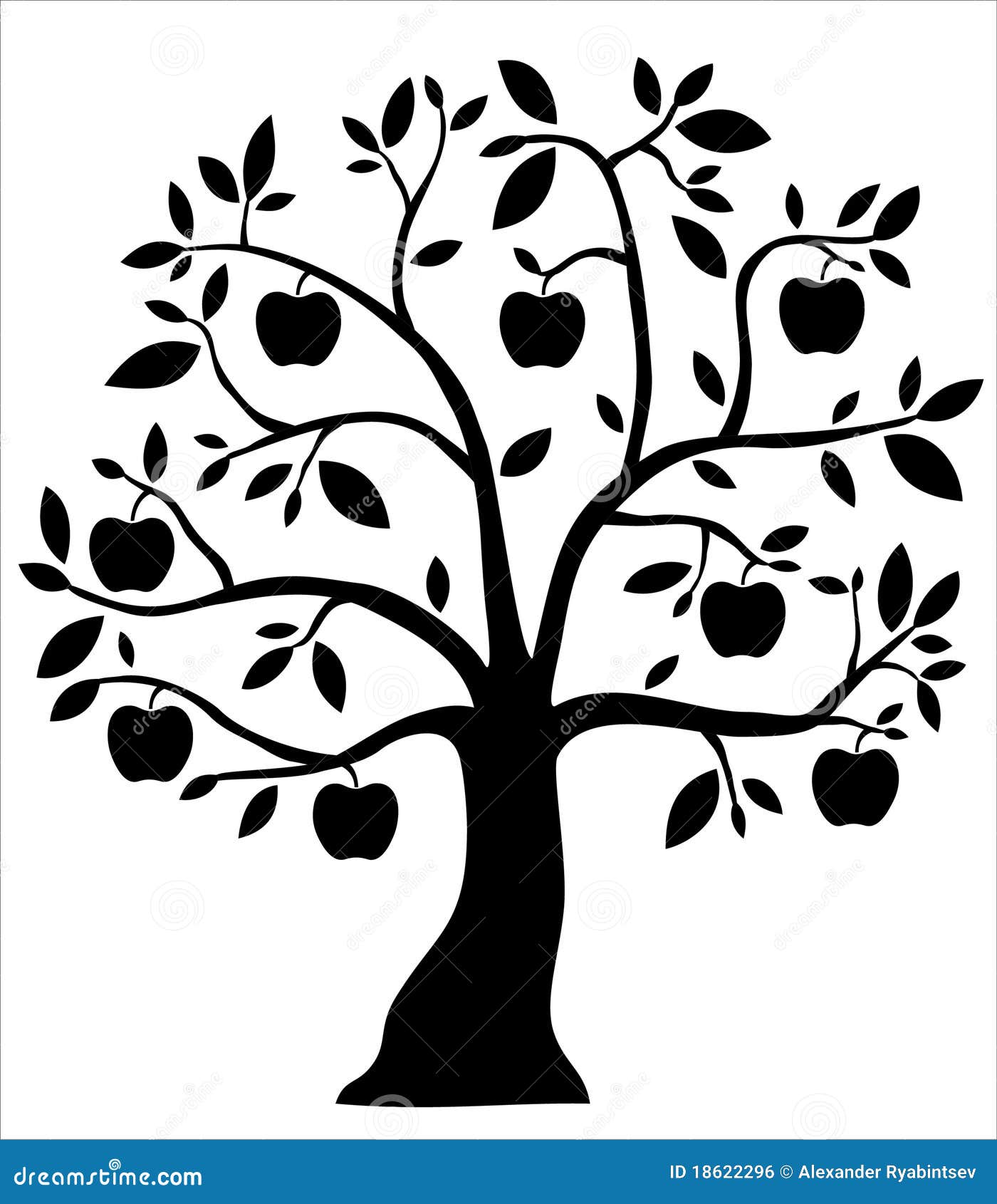apple tree clipart black and white - photo #33