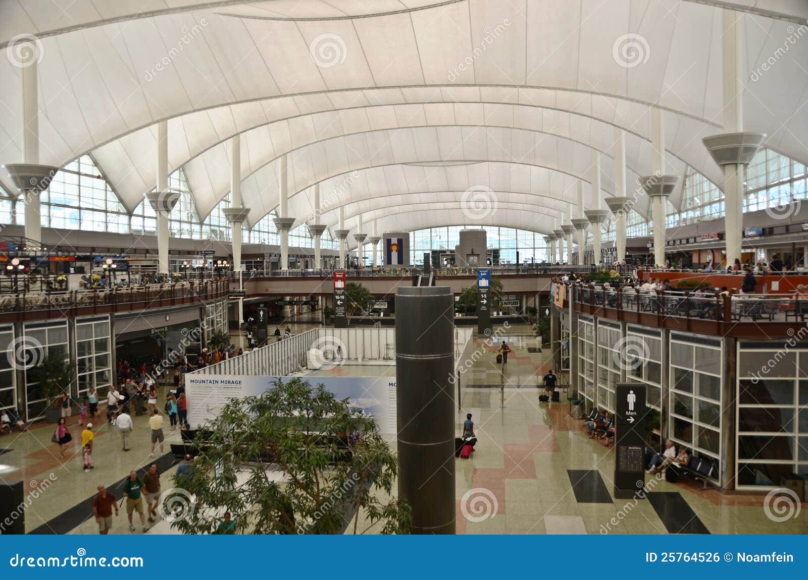 Interior look of Denver international airport.