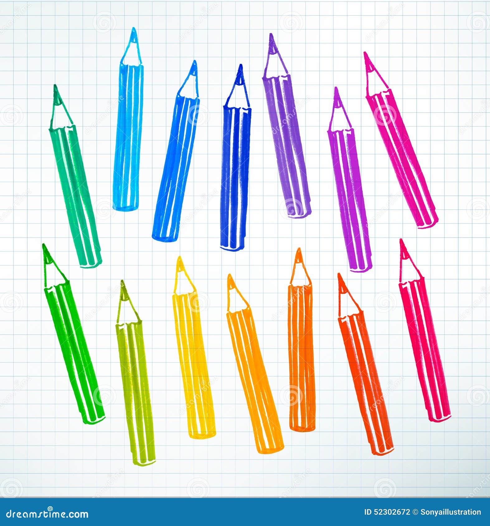 Dessin De Stylo De Feutre Des Crayons Illustration de ... Dessin De Stylo De Feutre Des Crayons Illustration de ...
