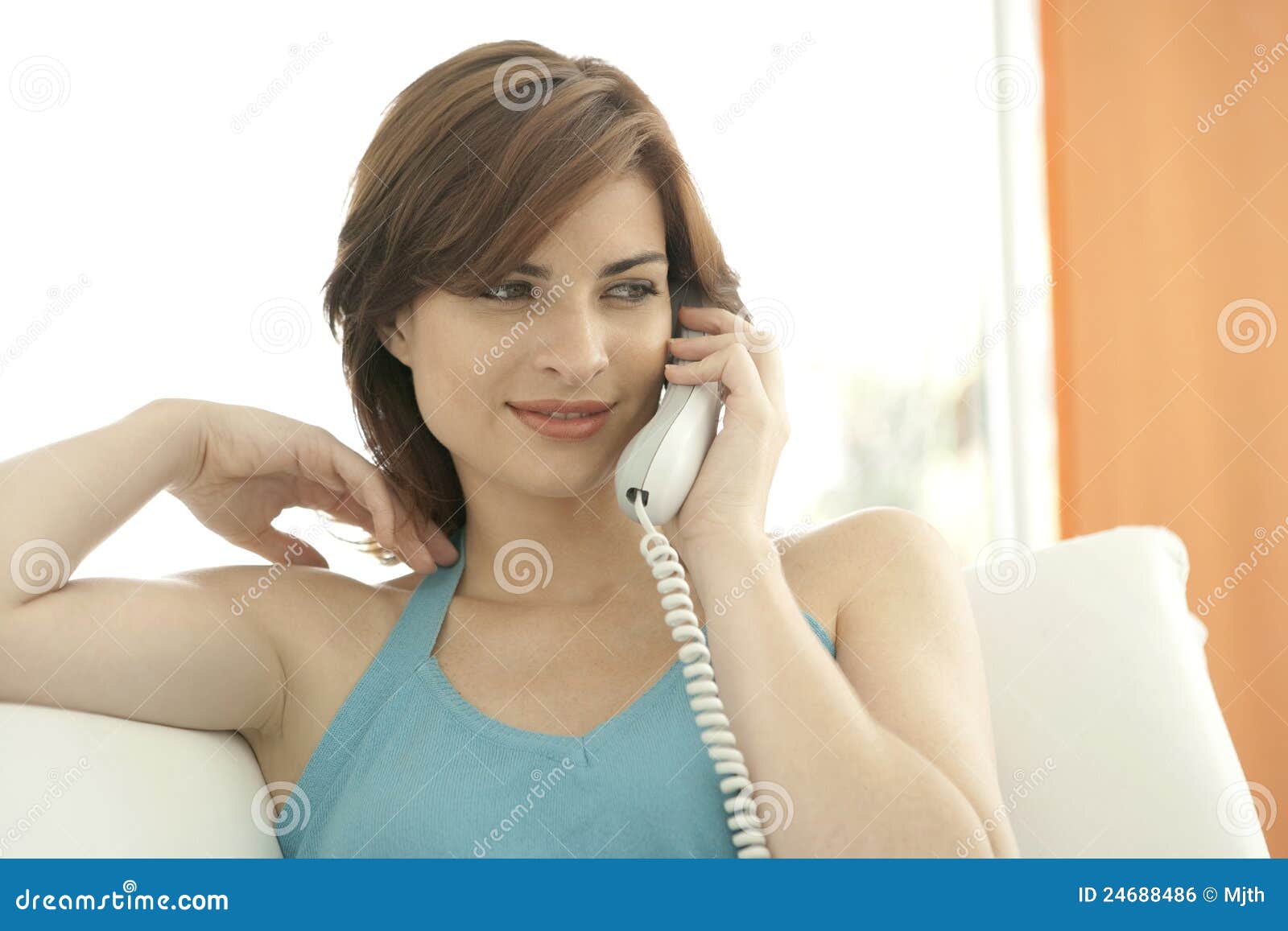 Detail Of Woman Making A Phone Call Royalty Free Stock Image - Image