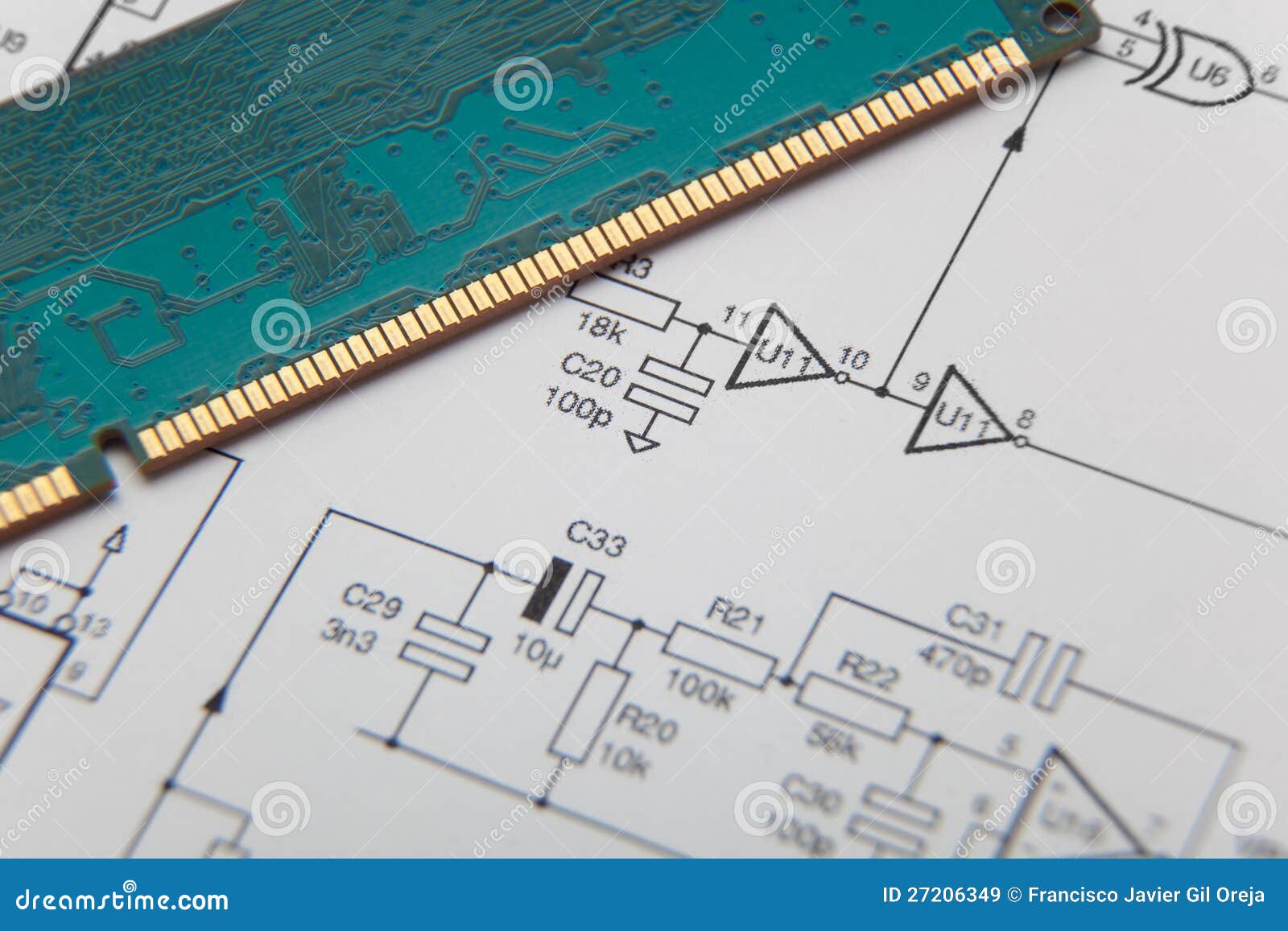 Diagram With Computer Memory Royalty Free Stock Images