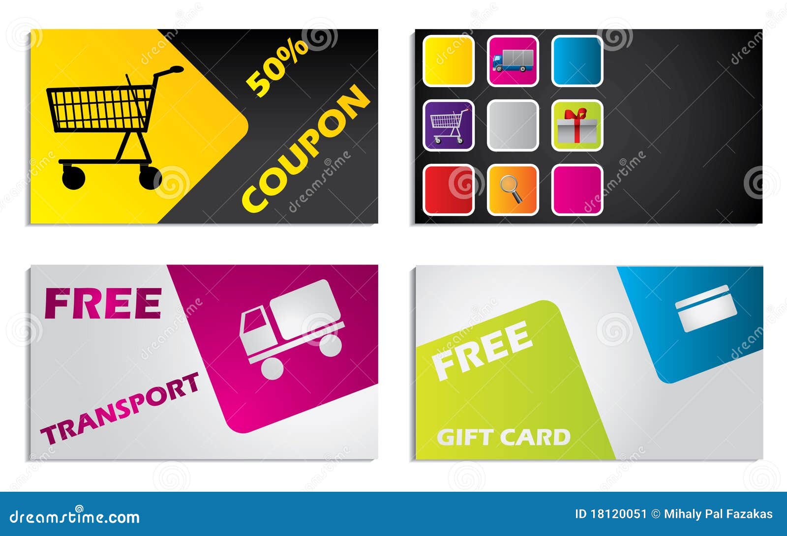 discount-card-design-set-stock-image-image-18120051