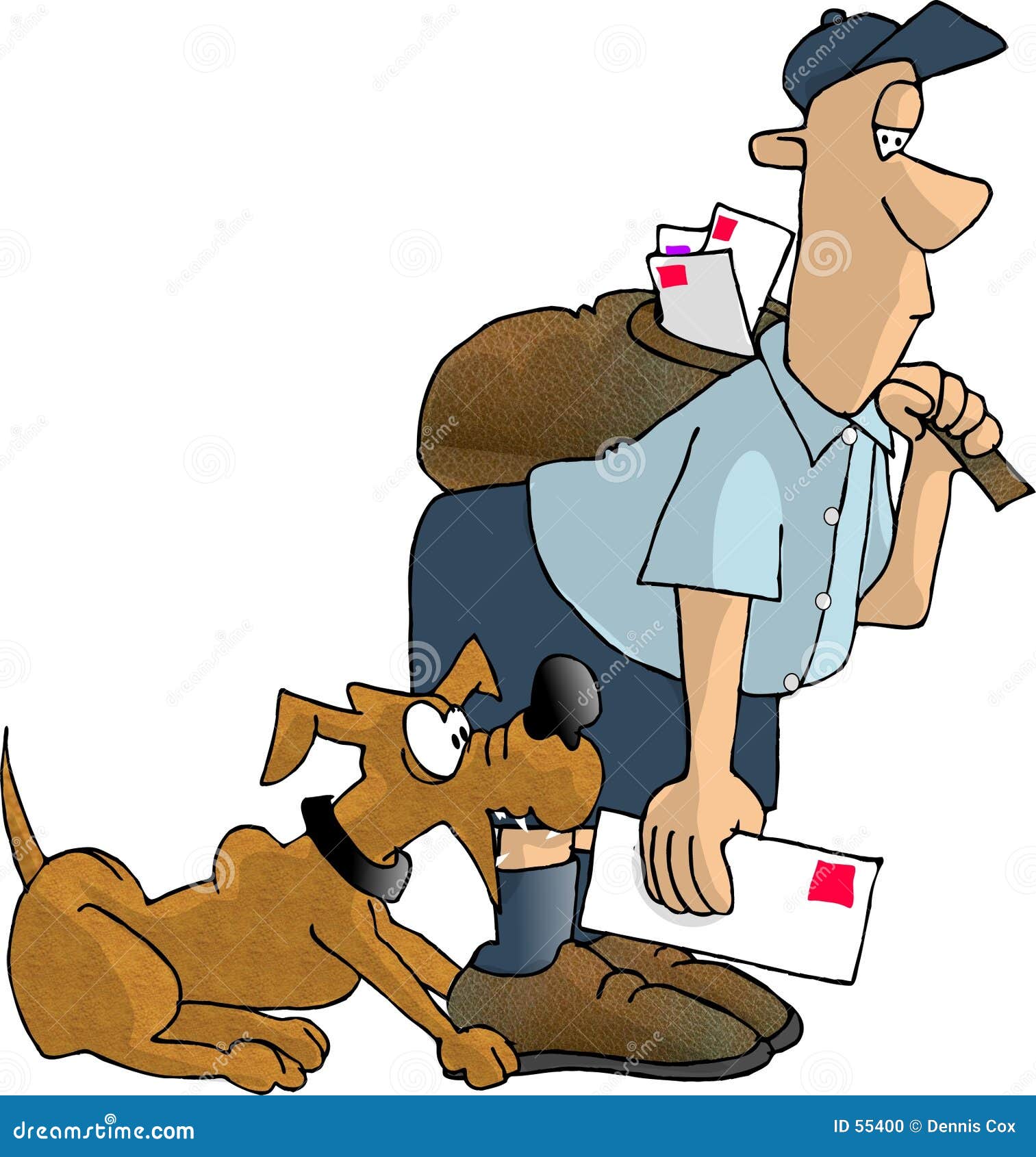 dog chasing mailman clipart - photo #17