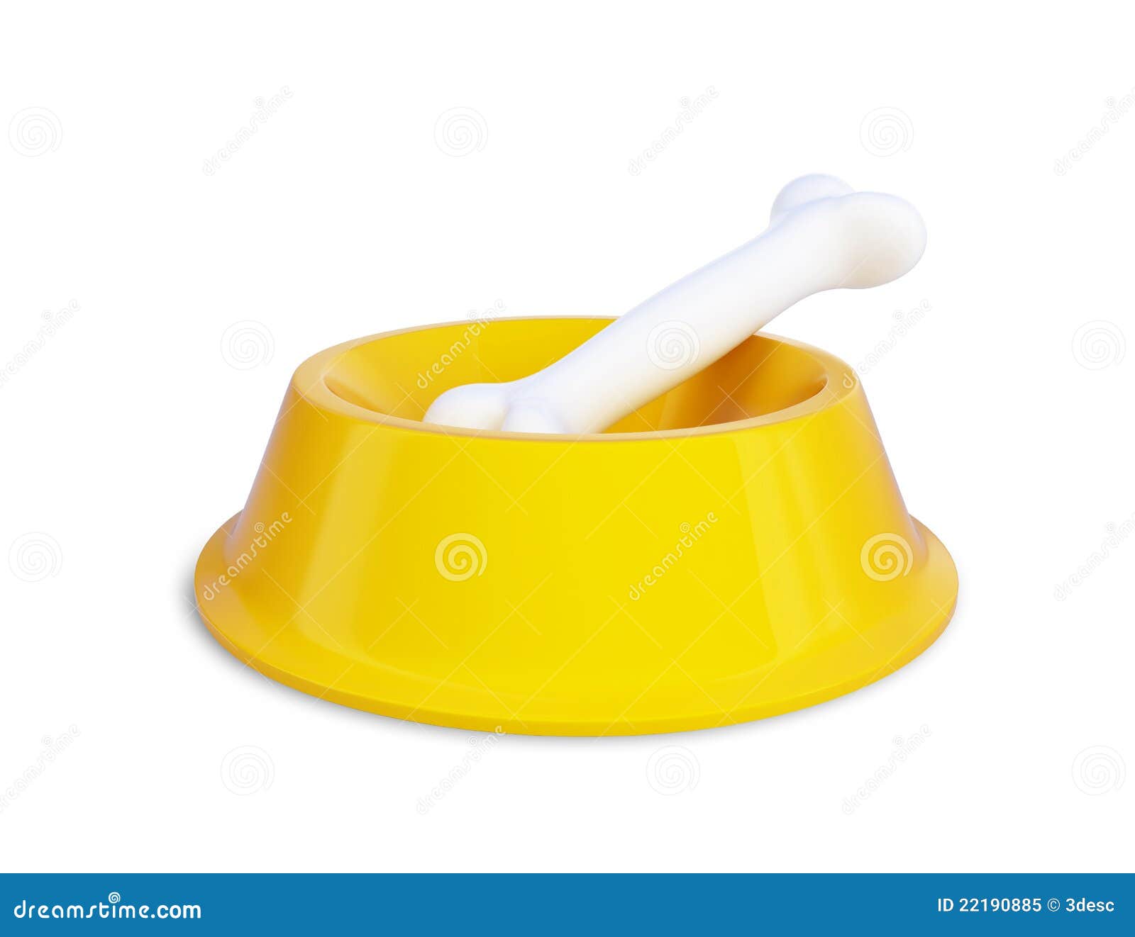 Dog Dish And Bone Royalty Free Stock Photo Image 22190885
