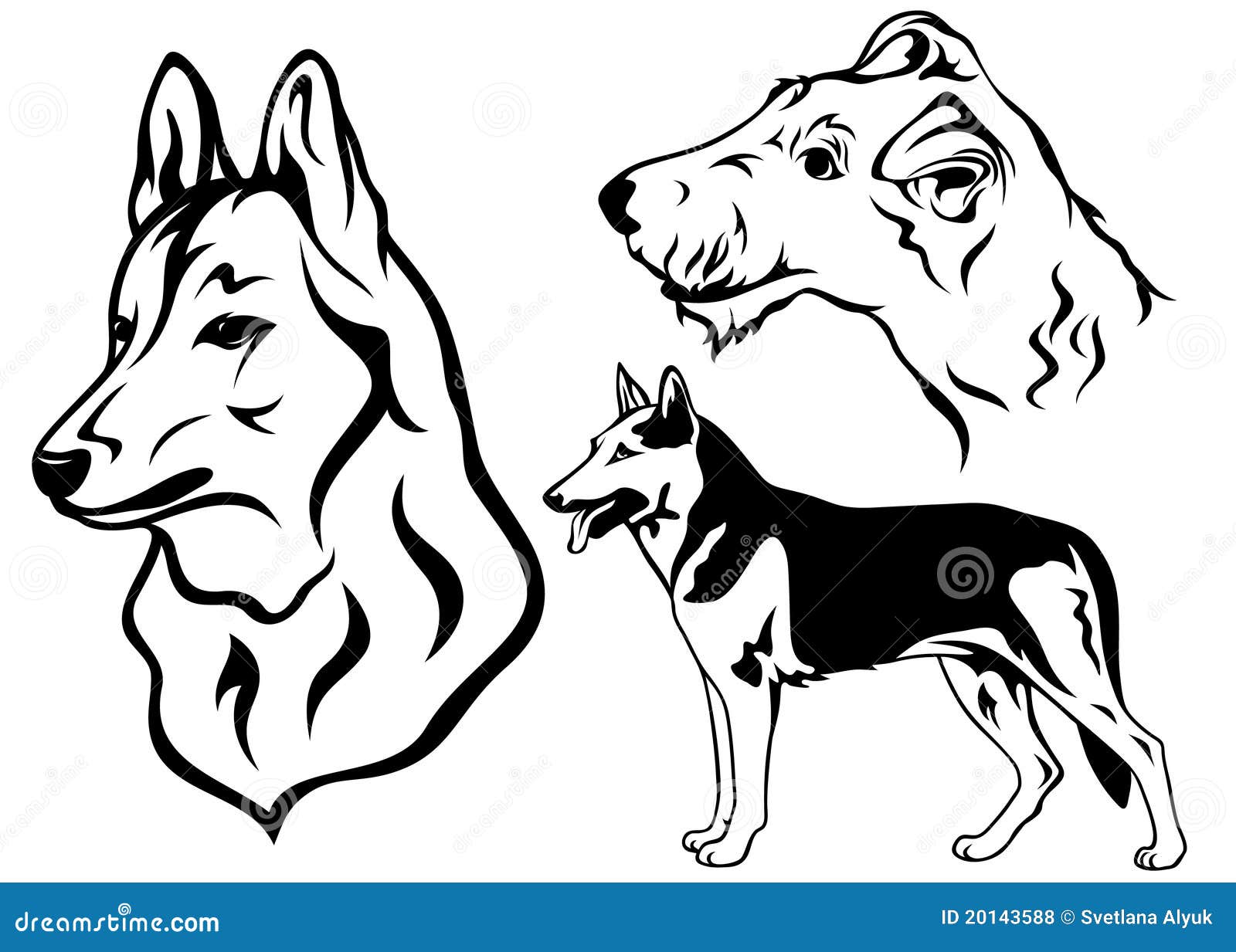 Dog Vector Set Royalty Free Stock Photos - Image: 20143588