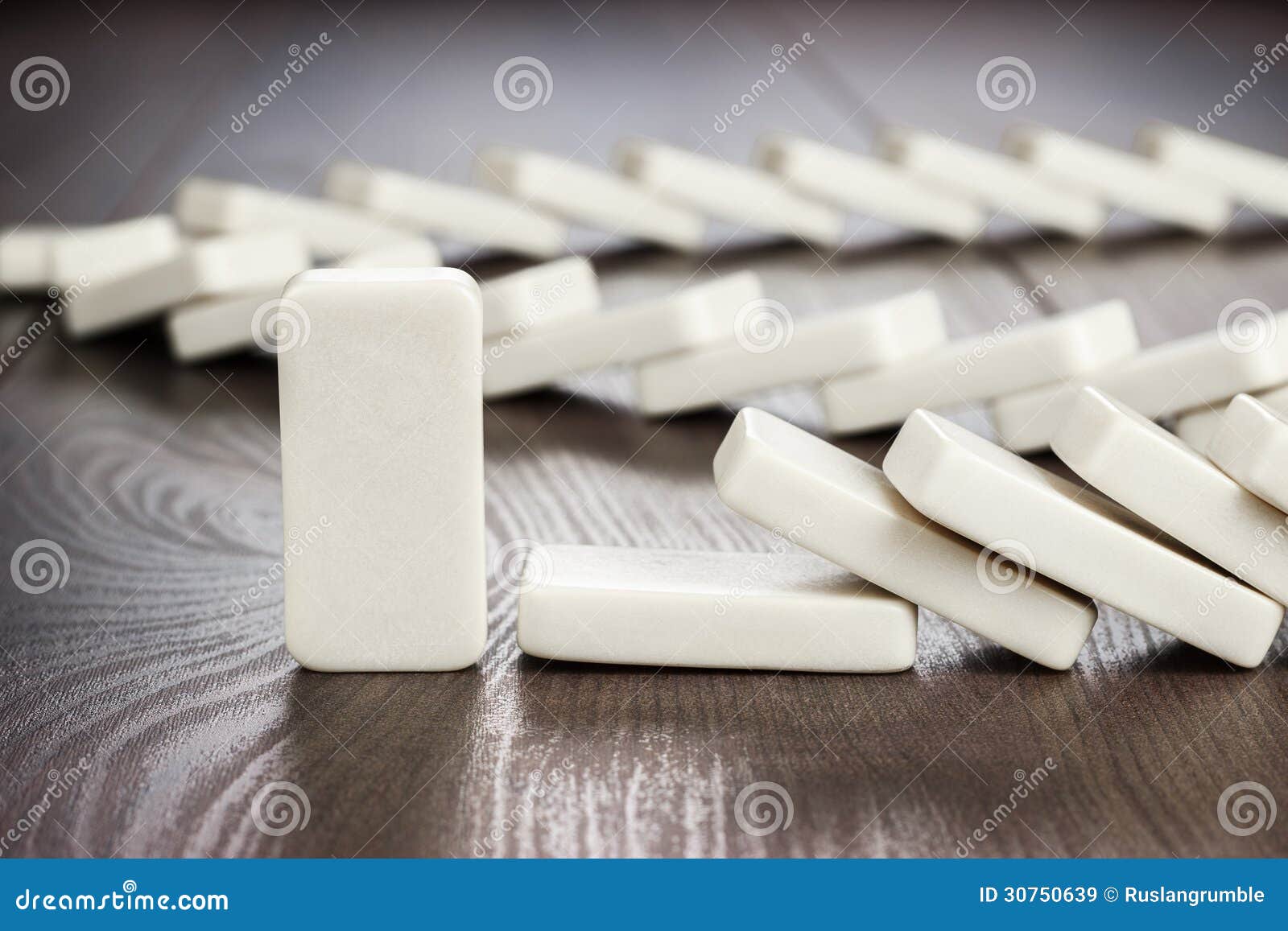 Domino Piece Standing Still Concept Royalty Free Stock Images - Image 