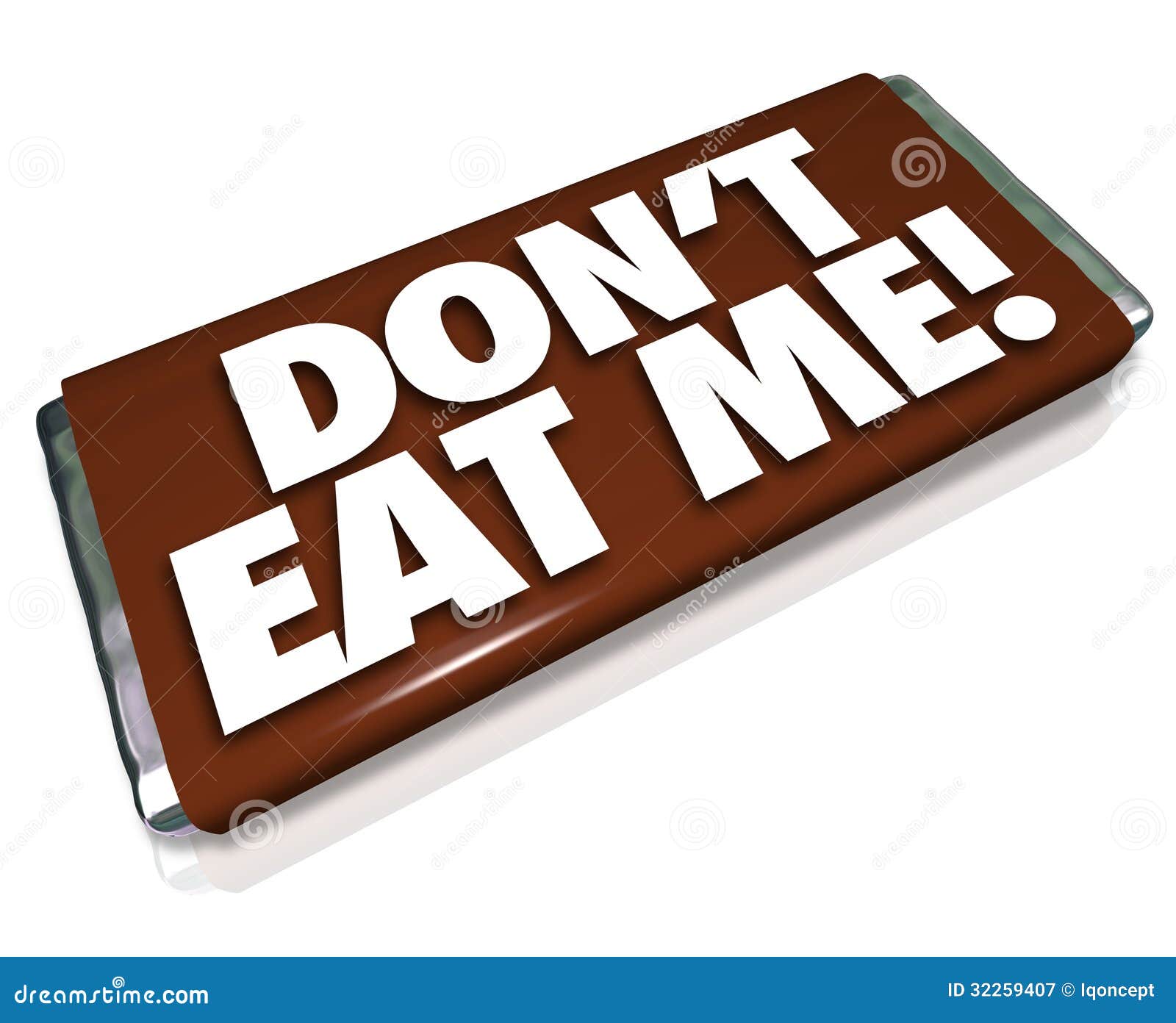 Don't Eat Me Words Chocolate Candy Bar Unhealthy Junk Food Royalty Free