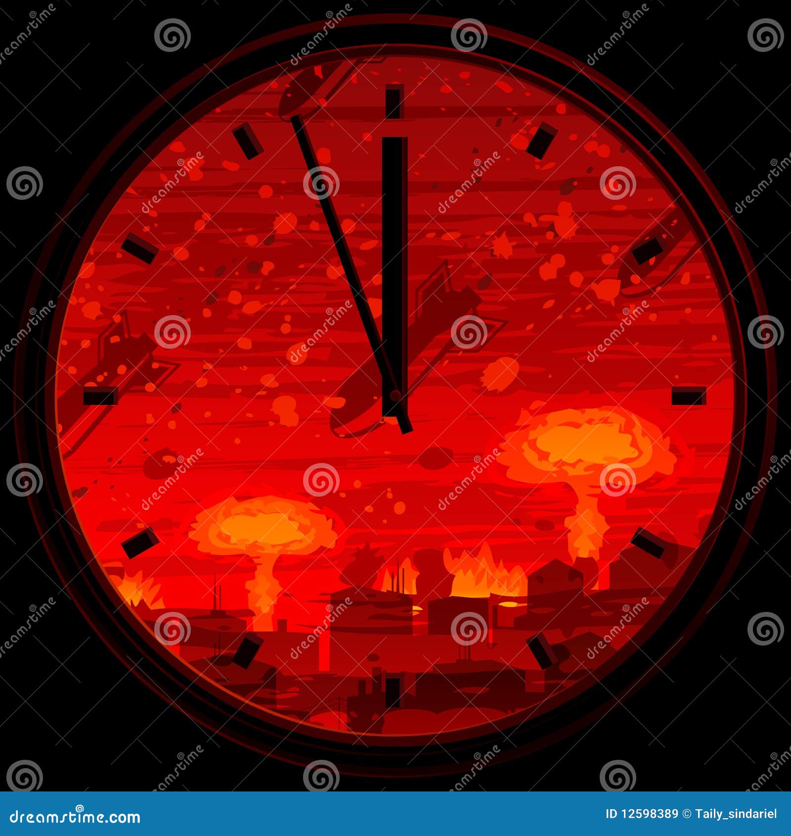 Doomsday Clock Royalty Free Stock Images - Image: 125983891300 x 1390
