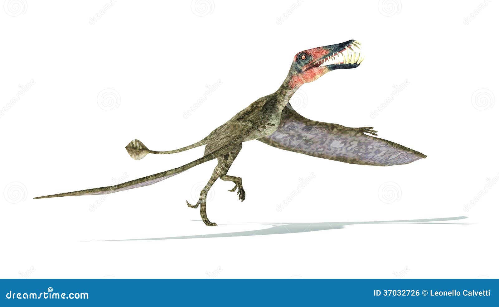 dinosaur with winged neck